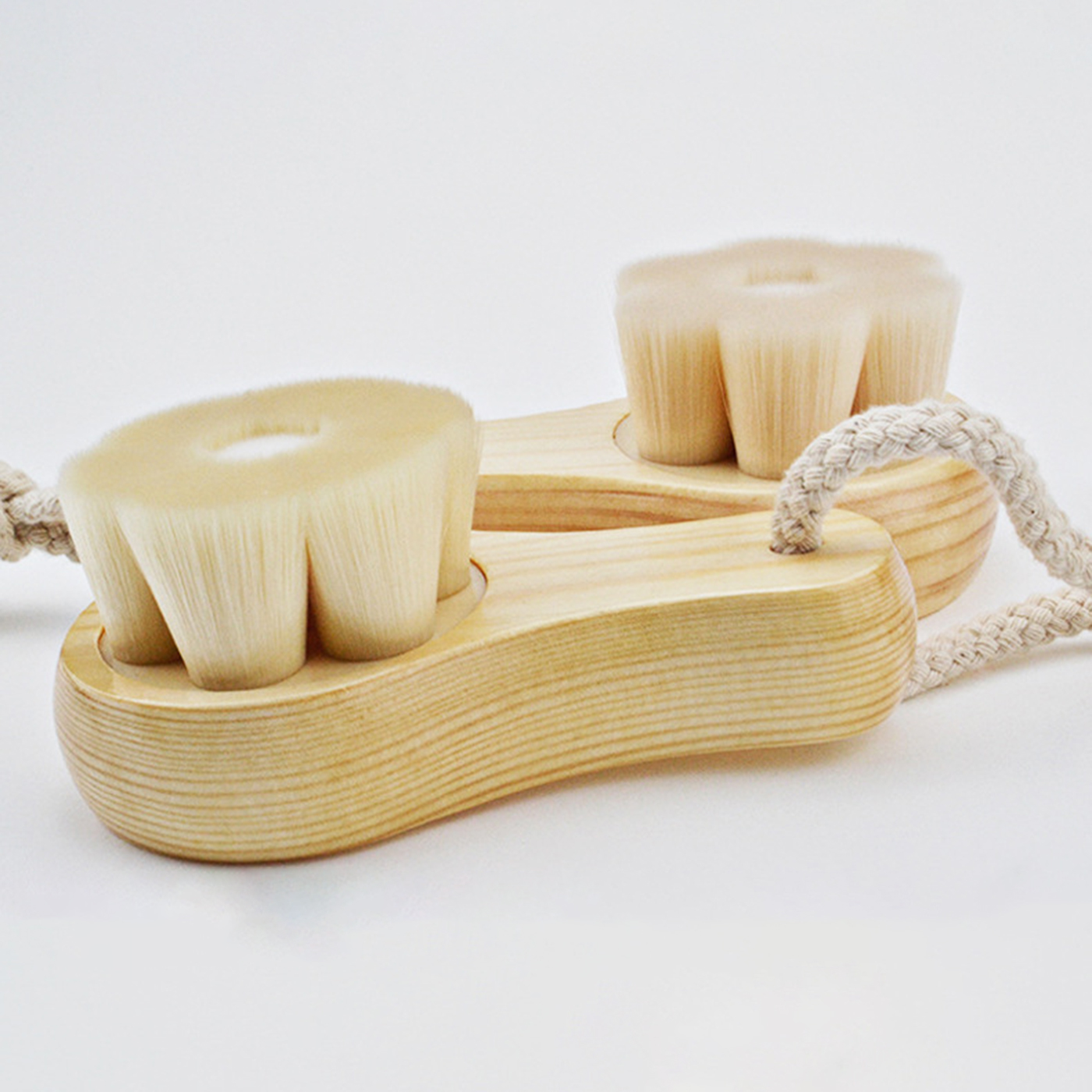 Soft Bristle Wood Facial Cleansing Brush3