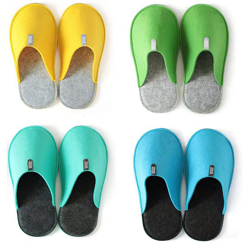  Unisex Soft Felt Slippers