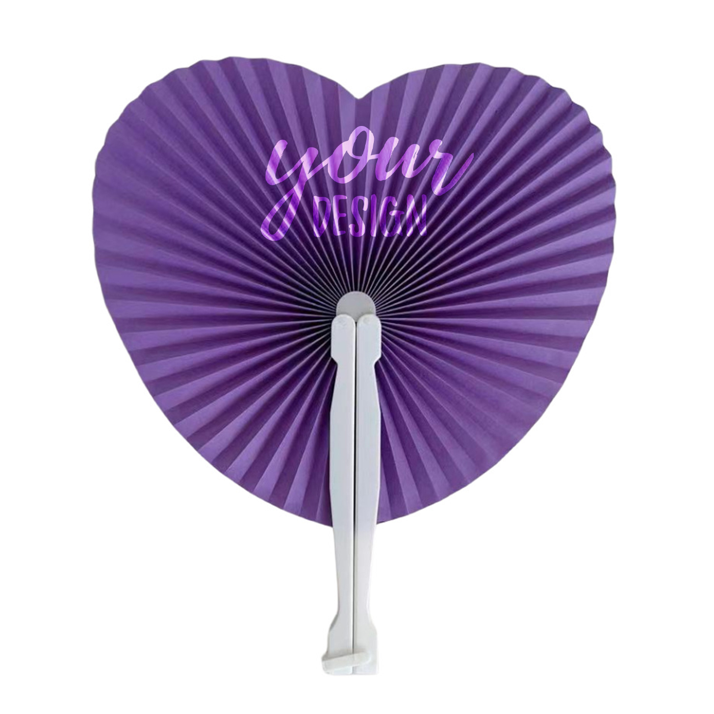 Heart-Shaped Folding Paper Hand Fans