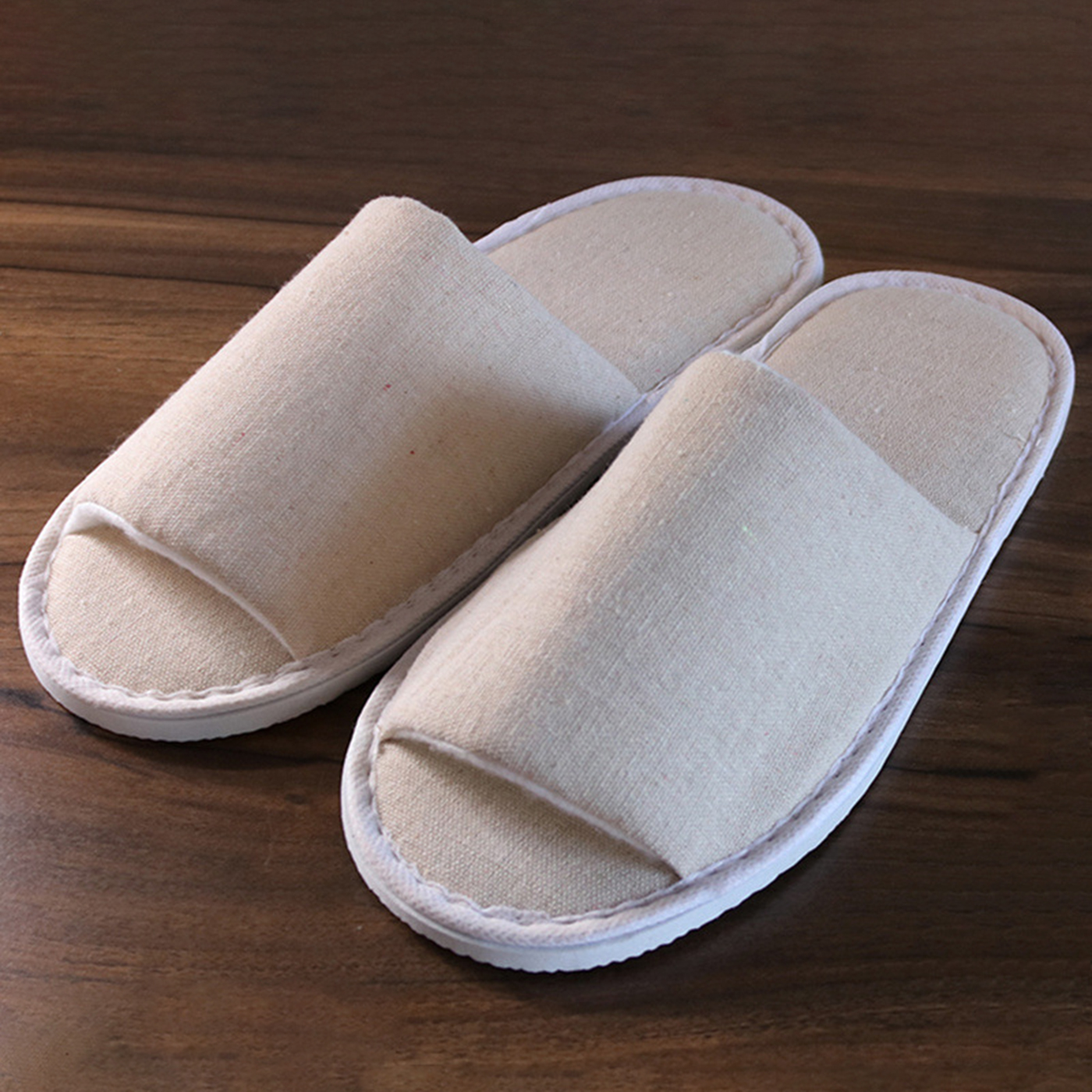 Open Toe Disposable House Slippers2