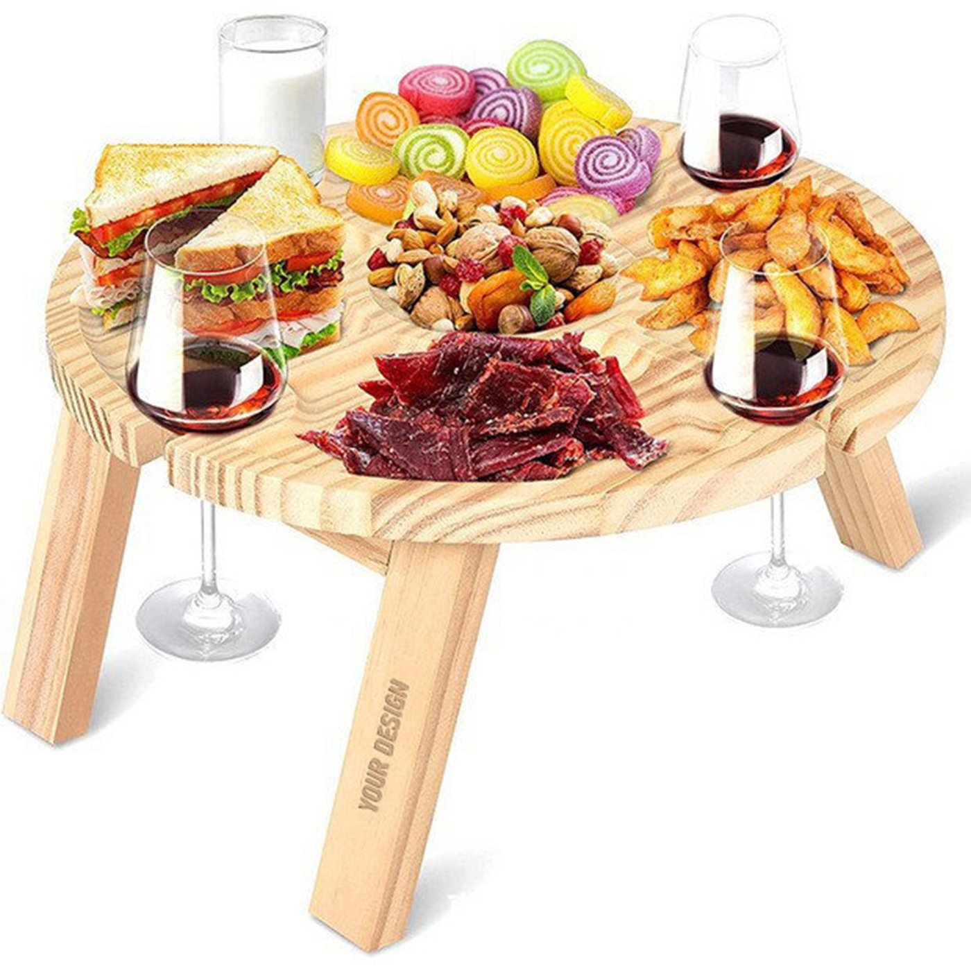 Portable Wooden Outdoor Folding Picnic Table2