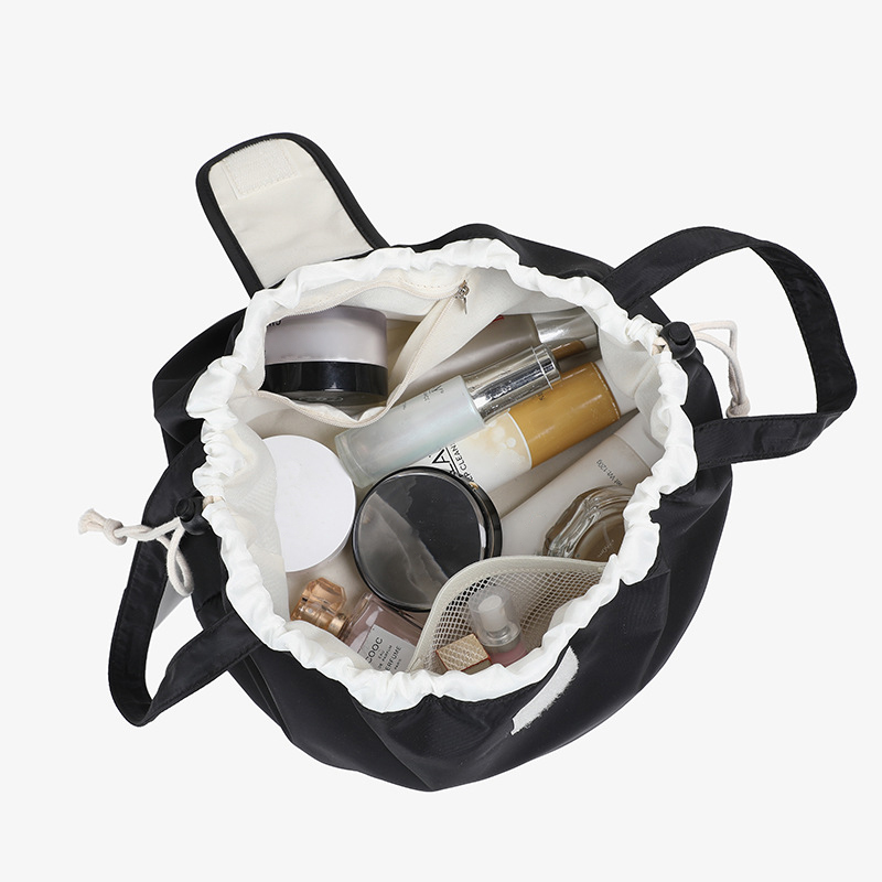 Barrel Drawstring Toiletry Makeup Bag1