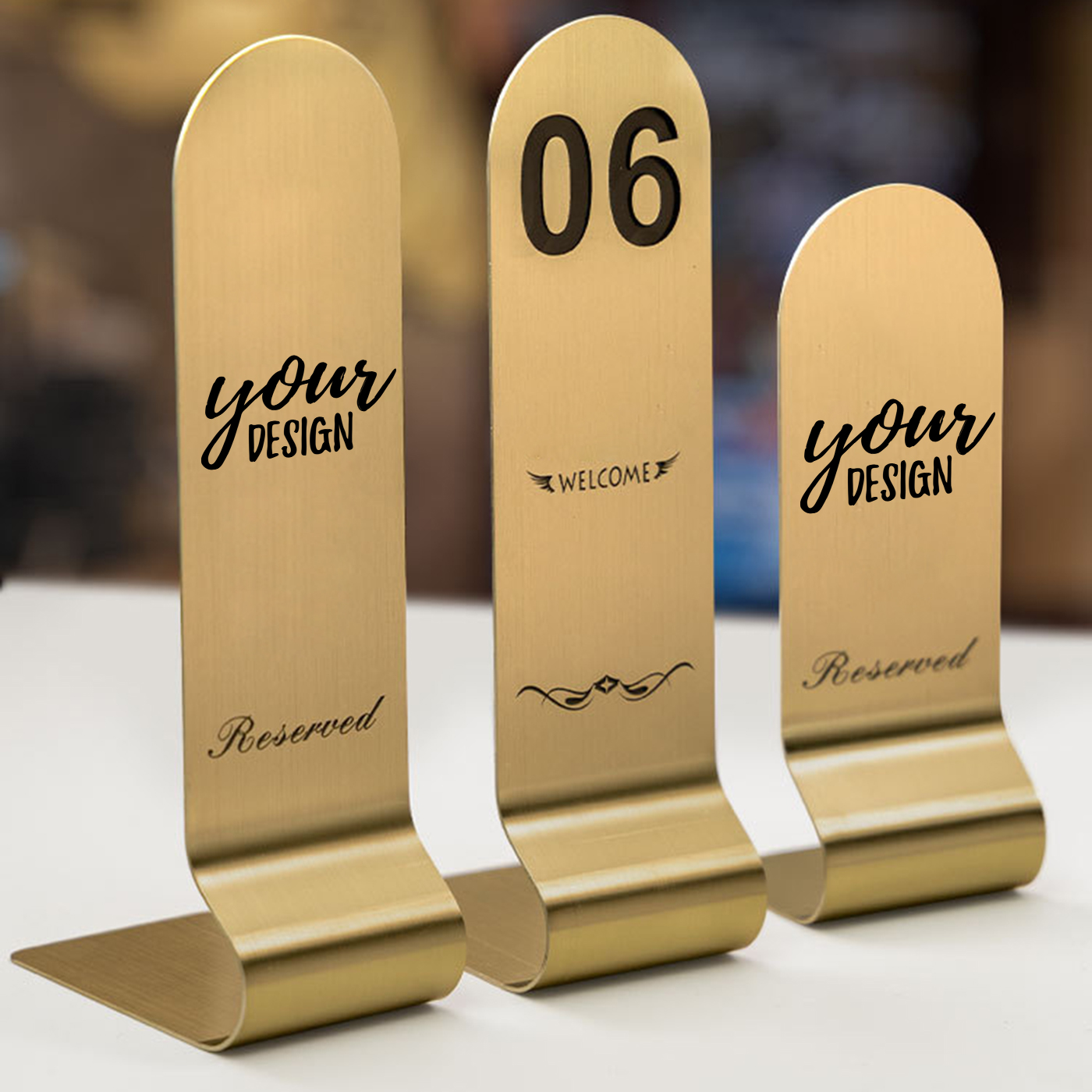 Stainless Steel Table Sign1