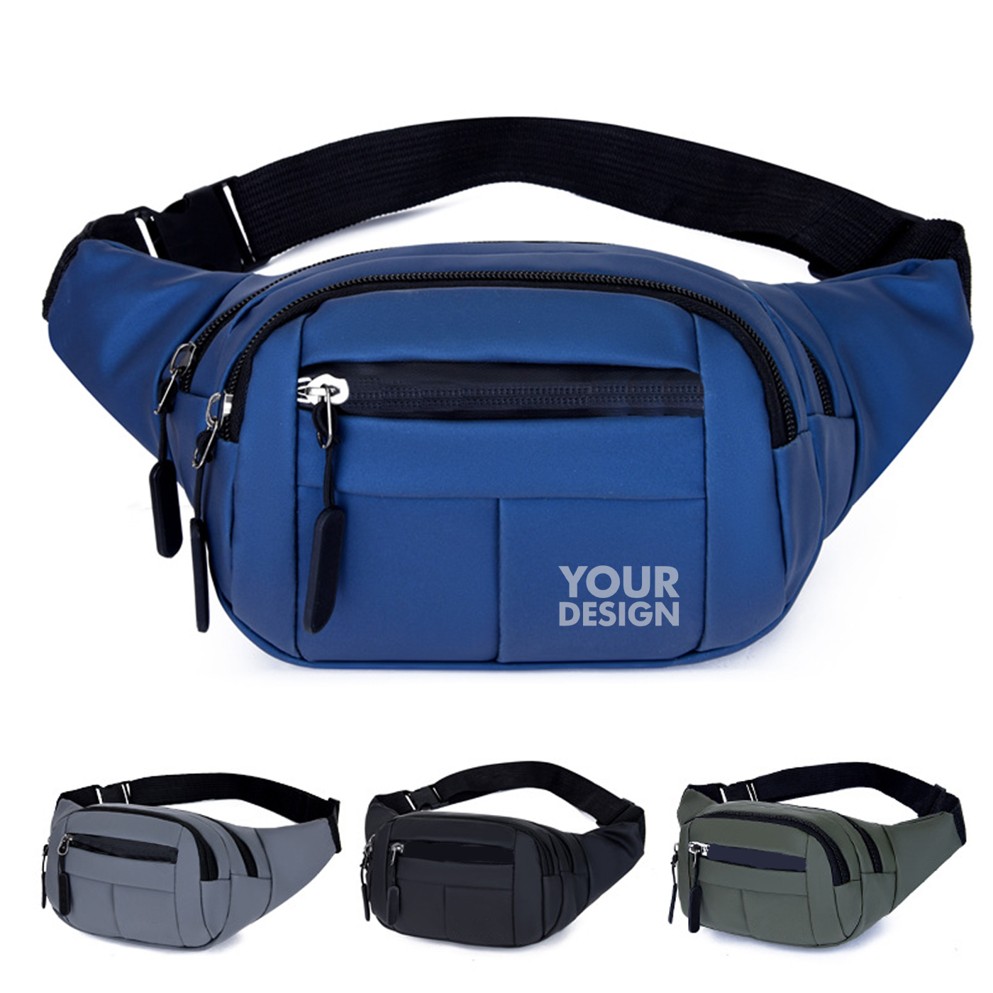 Multi-pocket PU Waist Bag