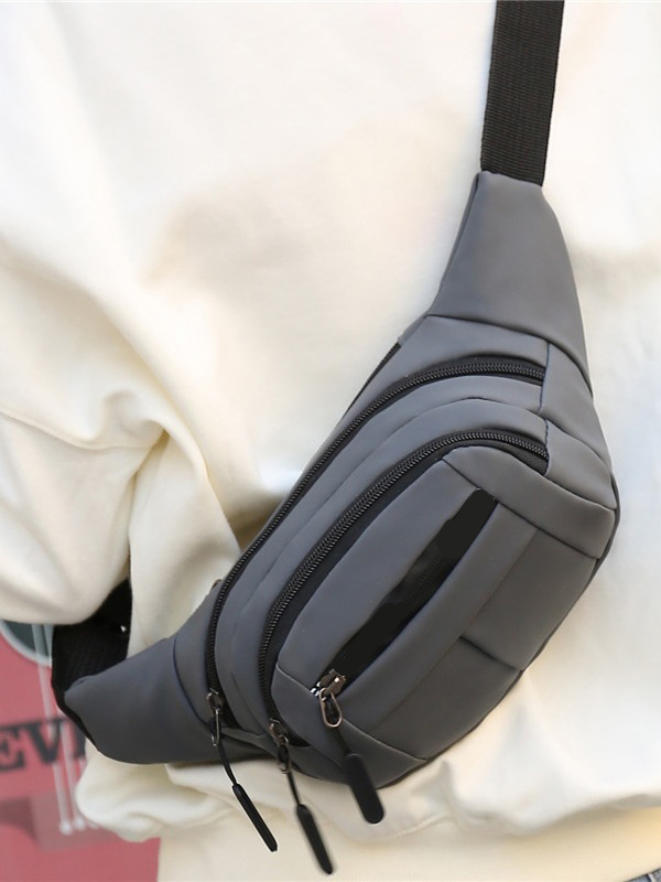 Custom Multi-pocket PU Waist Bag1