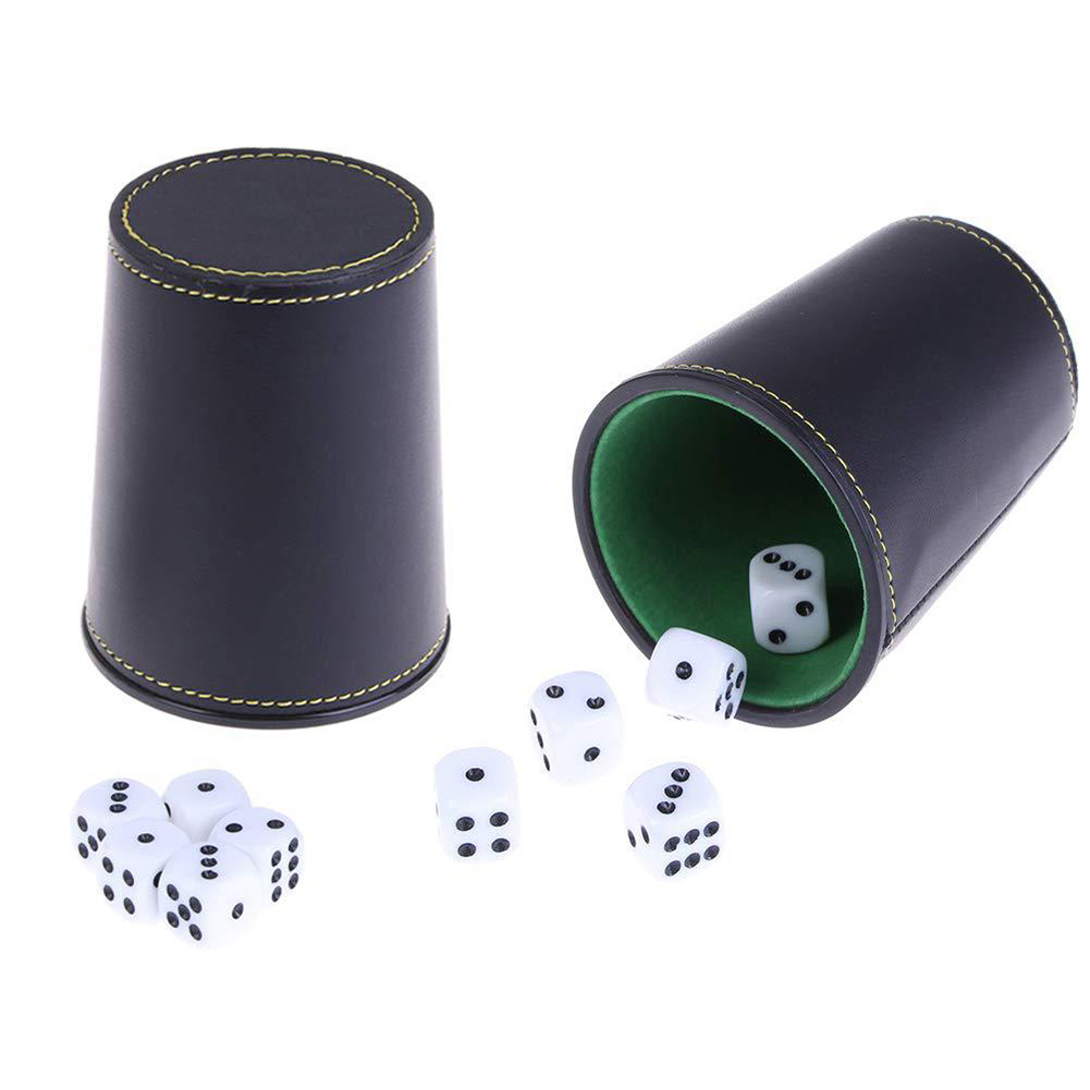 PU Leather Dice Cup Set 1