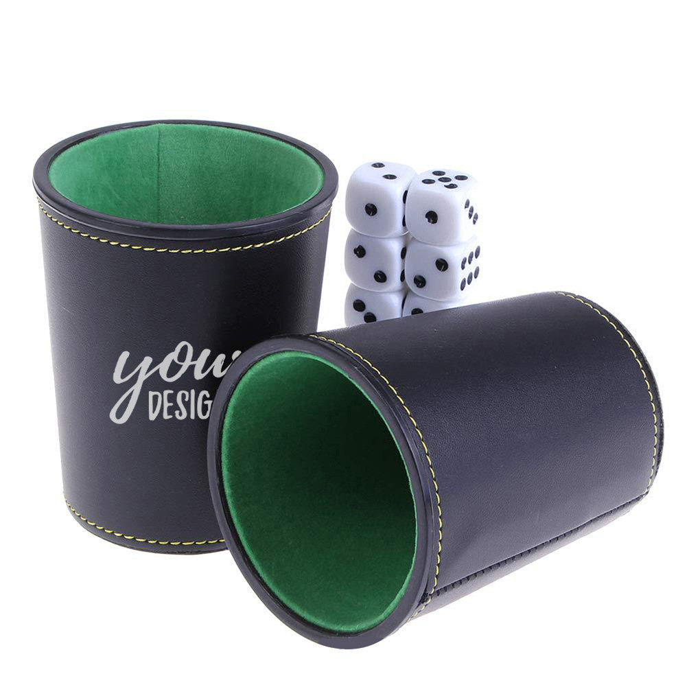 PU Leather Dice Cup Set 