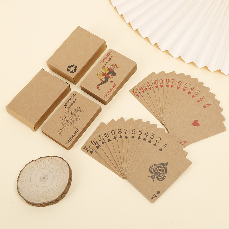 Customizable Kraft Paper Playing Cards 