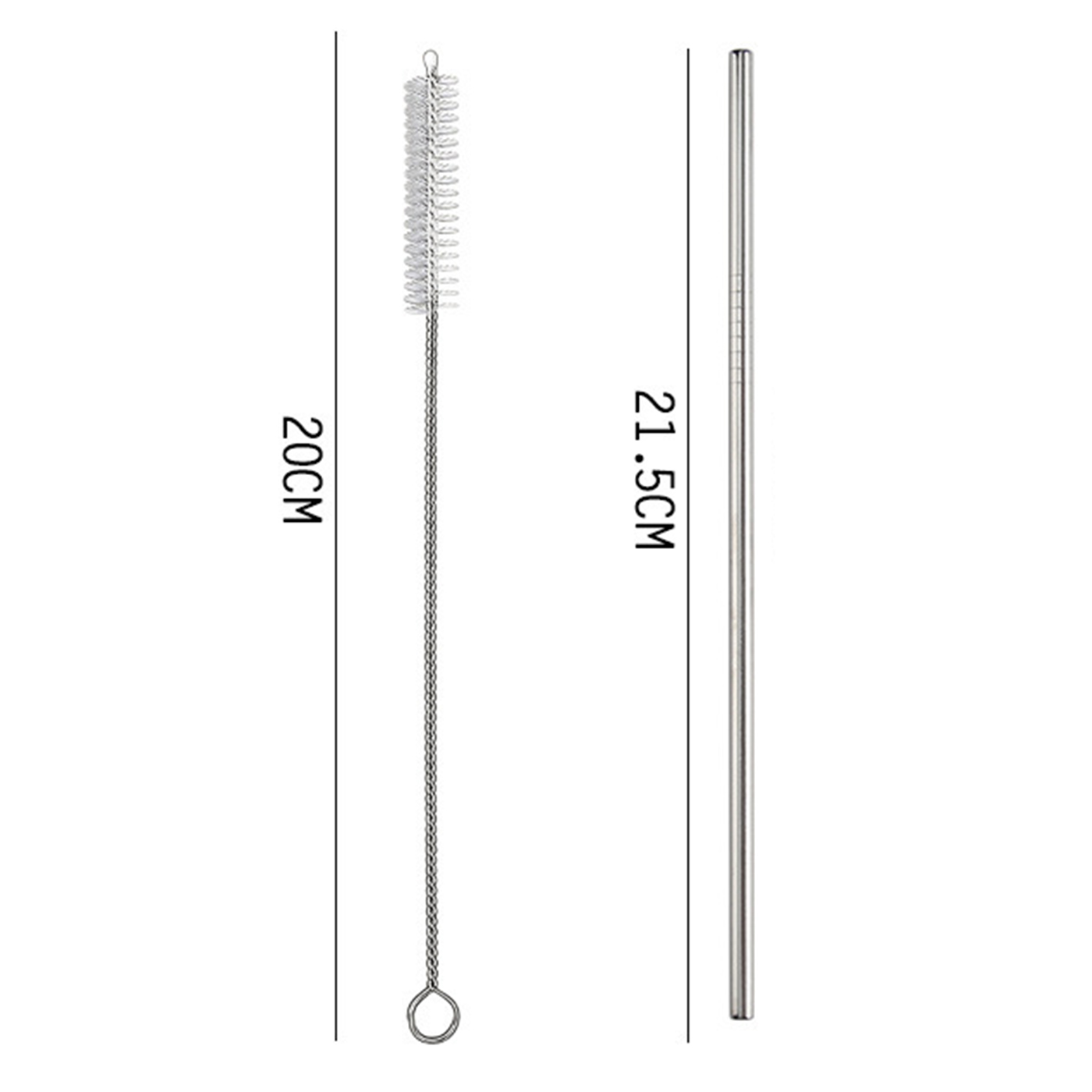Long Straw With Cleaning Brushes Set1