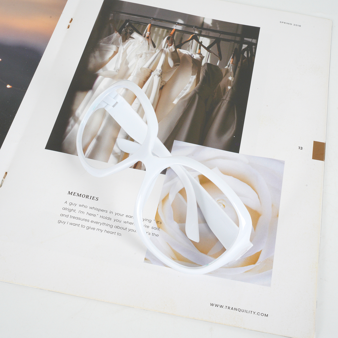 Square White Oversized Sunglasses 