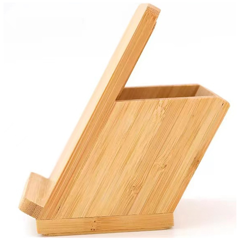 Bamboo Wireless Charger With Pen Holder1
