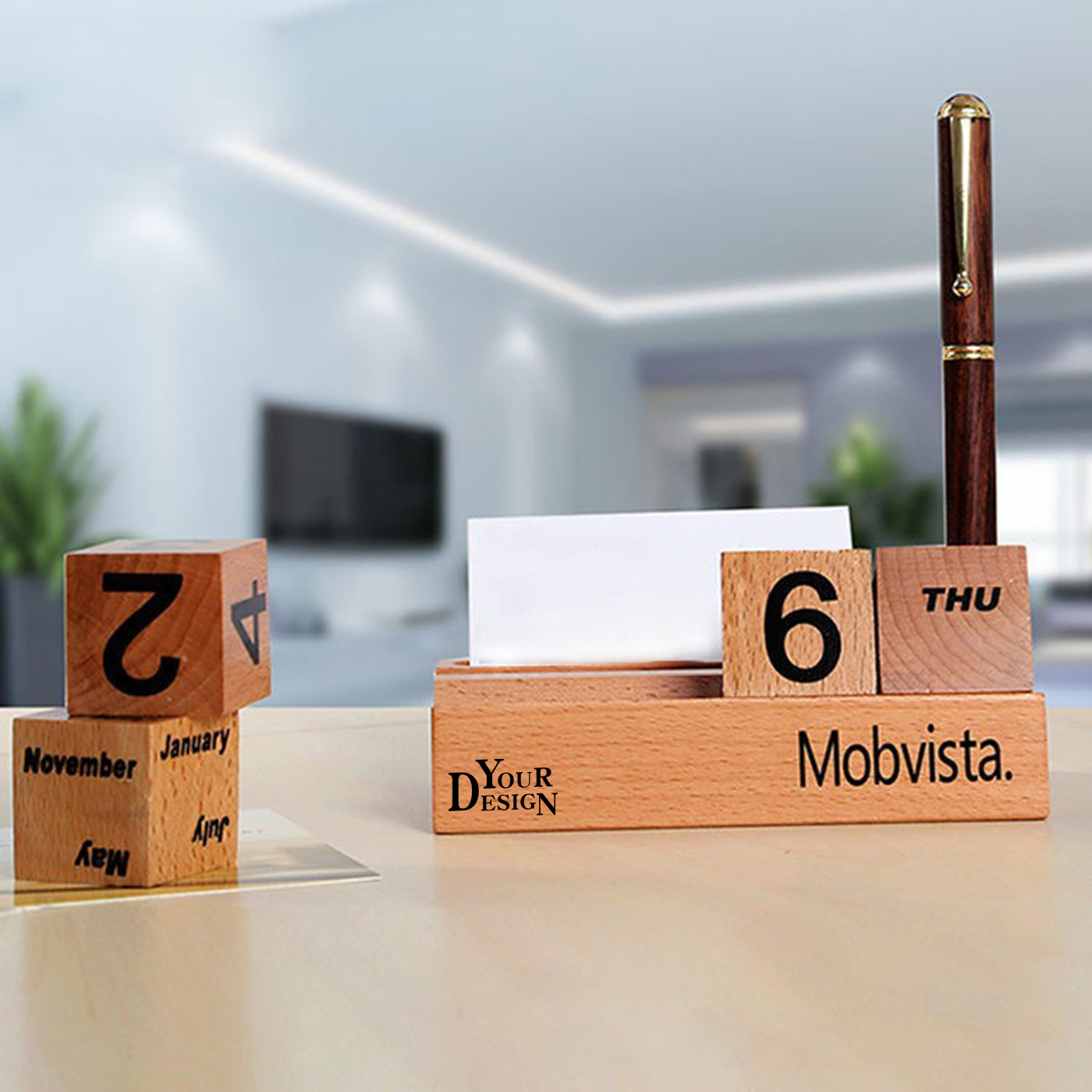 Wooden Blocks Perpetual Calendar1