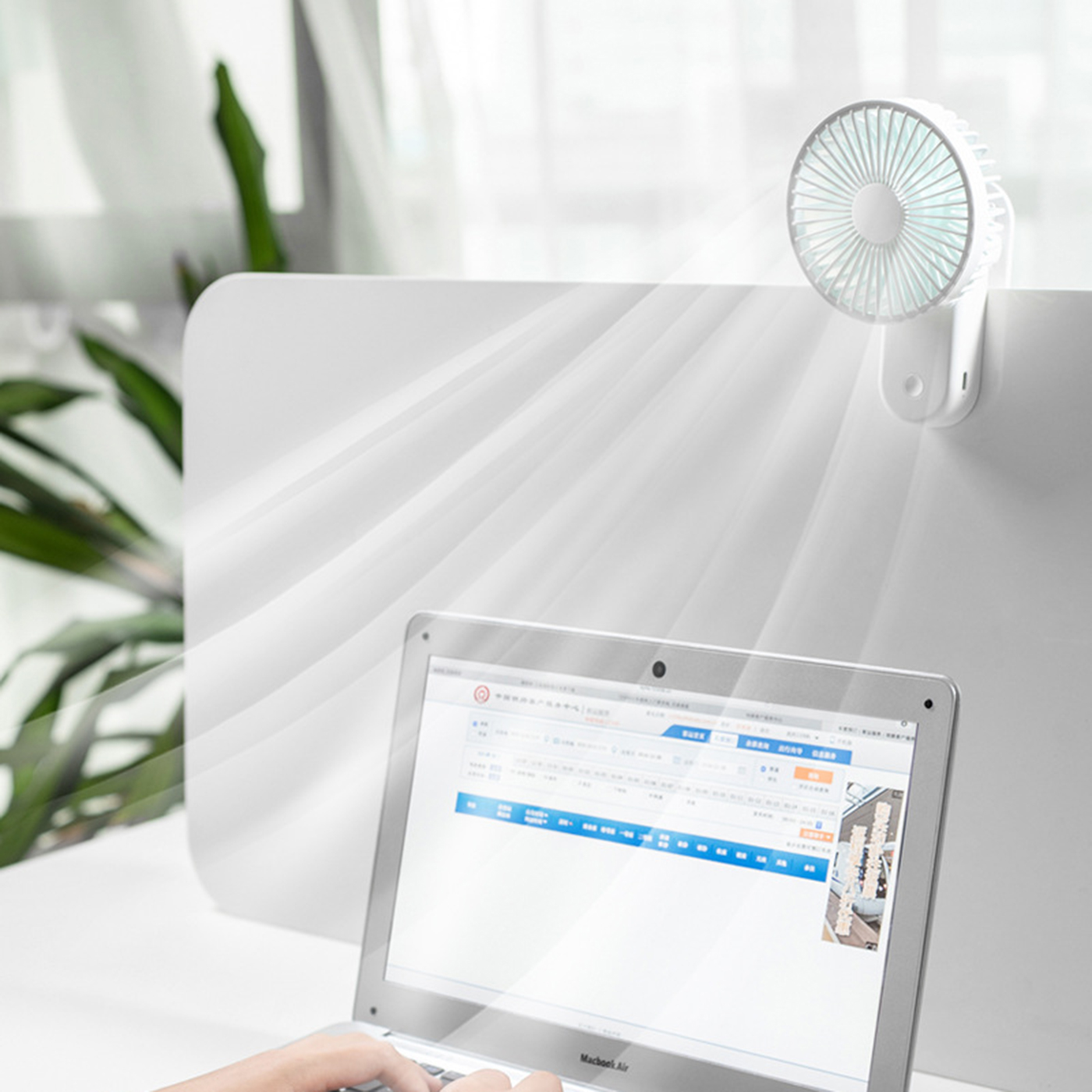 USB Magnetic Clip Mini Fan 1