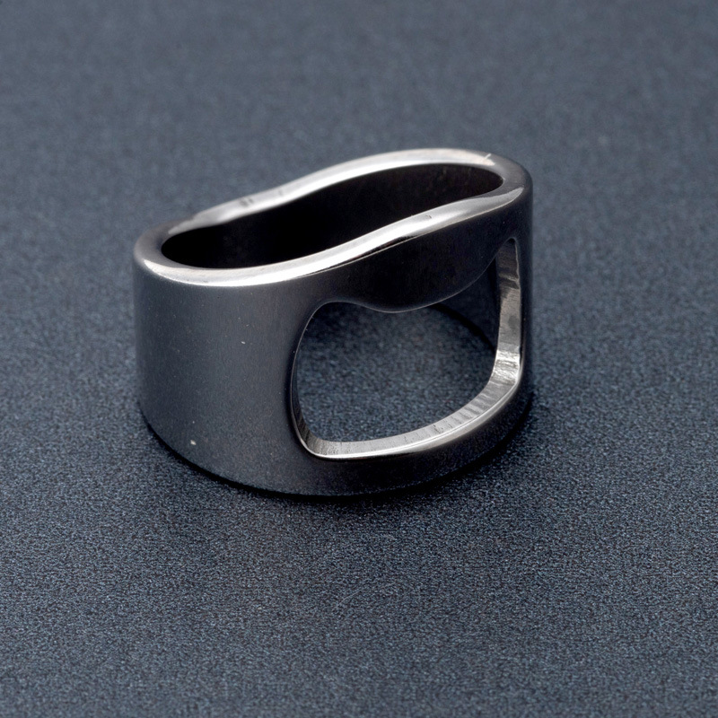 Titanium Steel Finger Ring Bottle Opener2