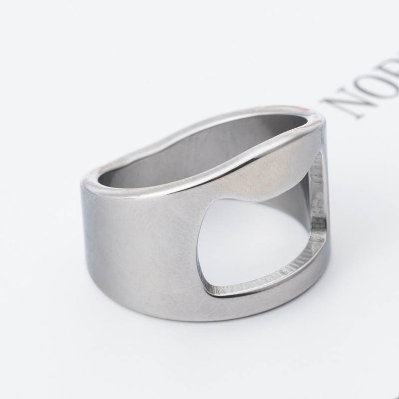Titanium Steel Finger Ring Bottle Opener1