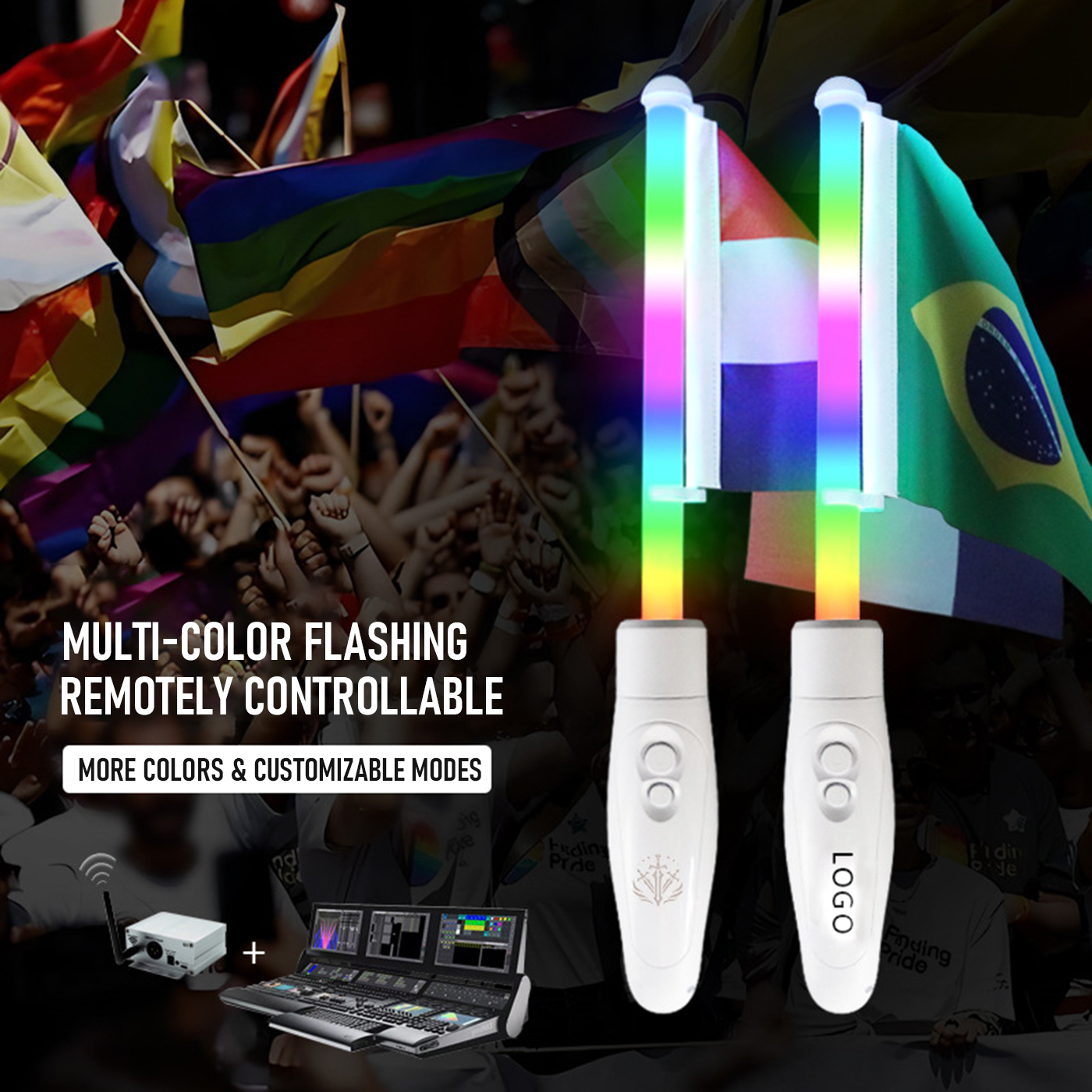 Custom Led Hand Waving Flag 