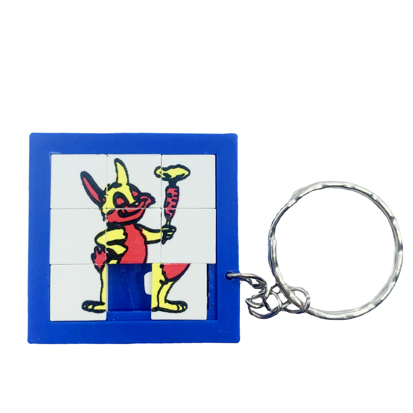 Custom Logo Plastic Sliding Puzzle Keychain 
