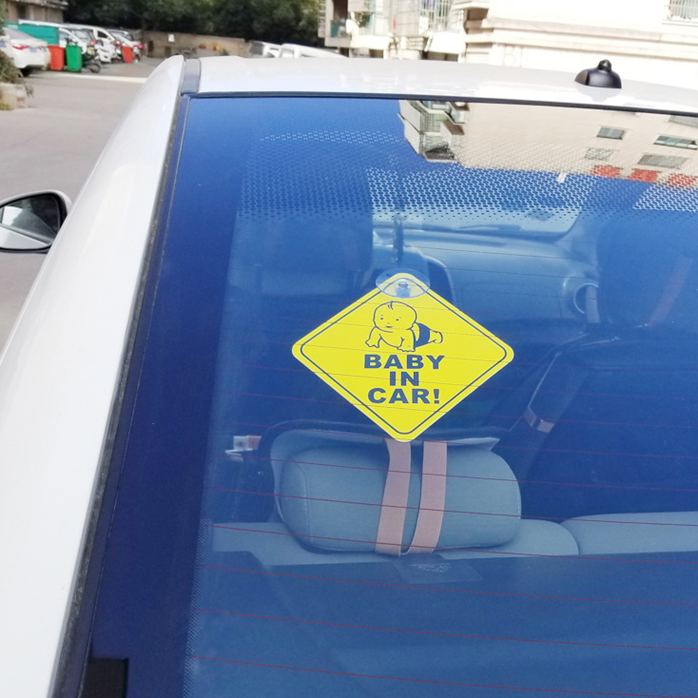 Car Window Suction Cup Decal Sign