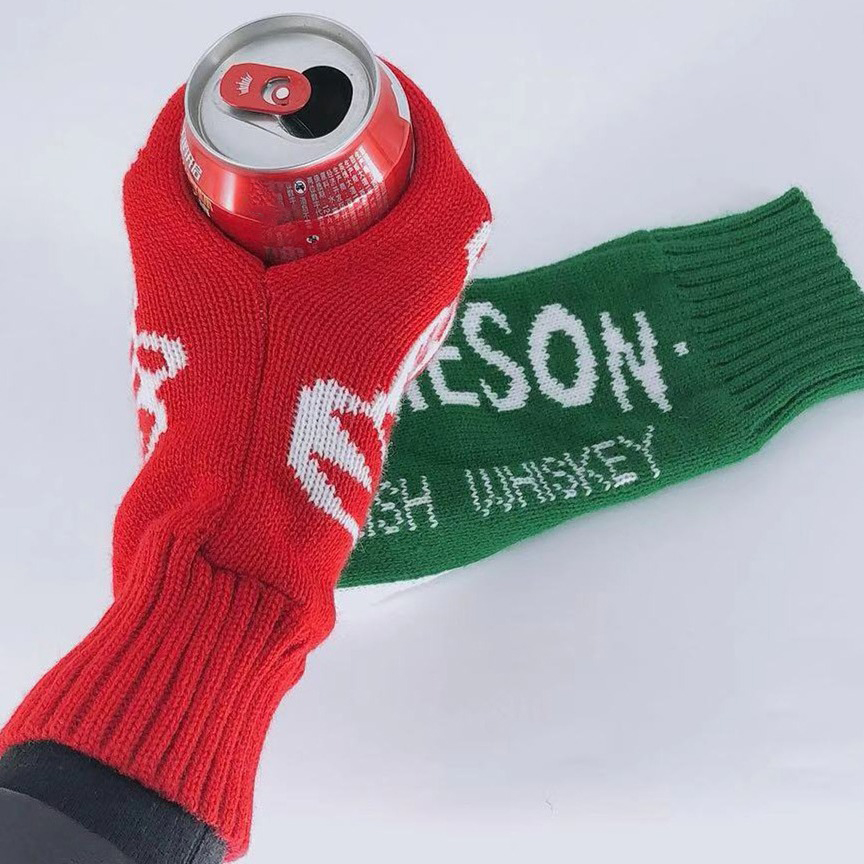 Knit Stitched Beer Mitten 2