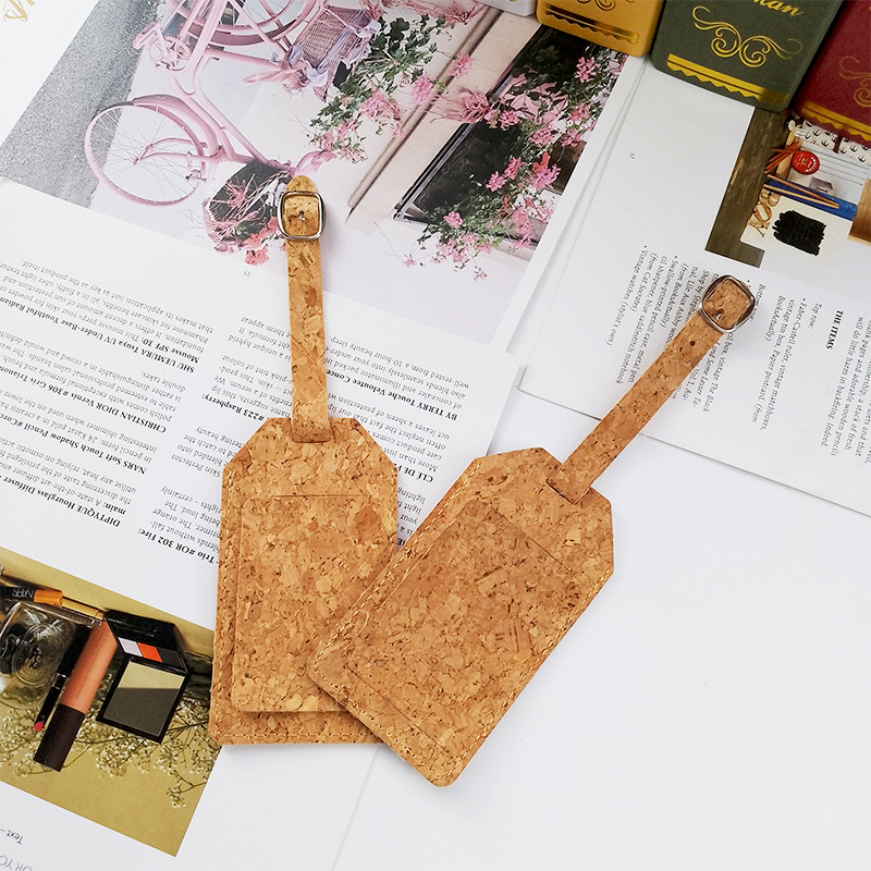 Cork Leather Passport Holder And Luggage Tag Set:1