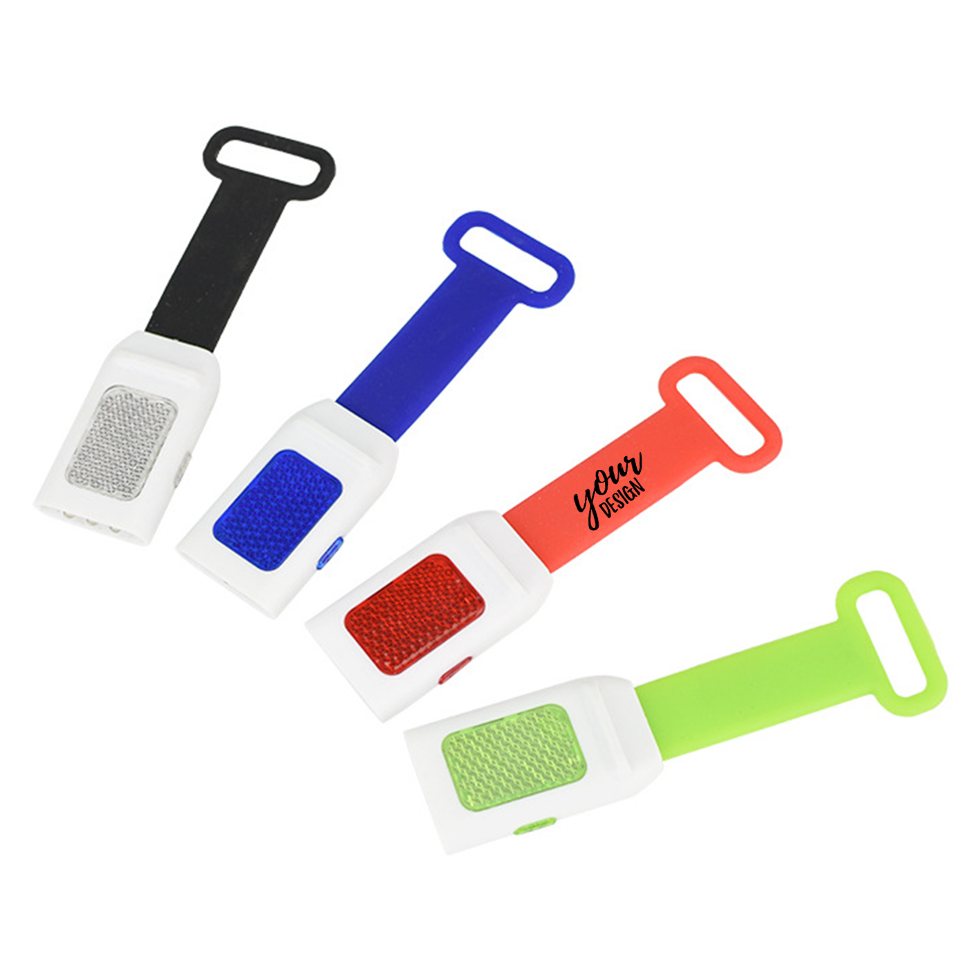 LED Reflective Bicycle Light With Silicone Strap