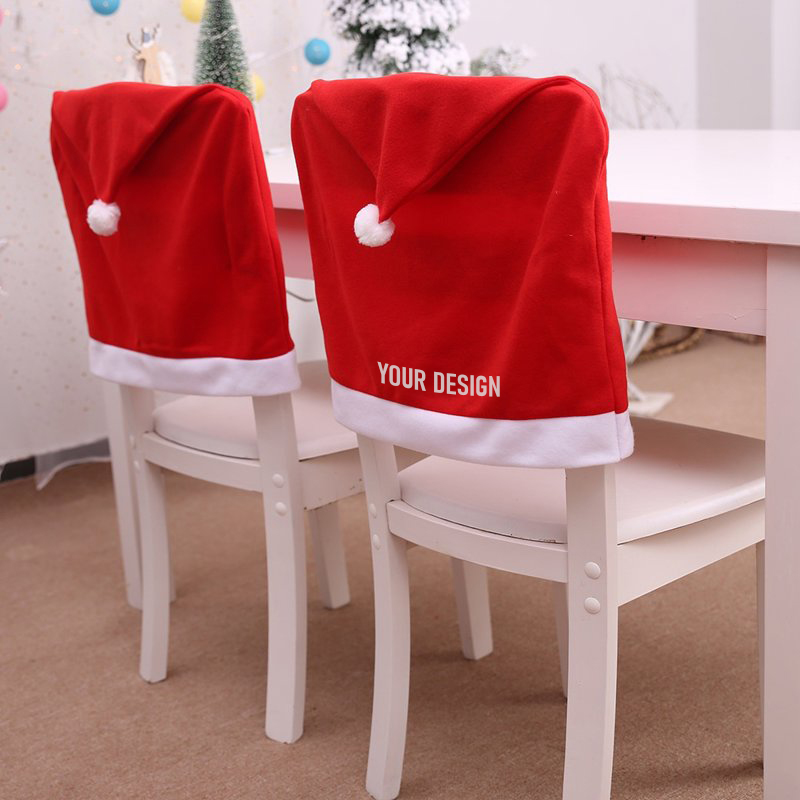 Personalized Santa Hat Chair Cover