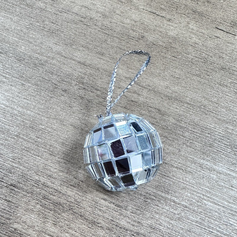 Glass Disco Ball Christmas Ornament2