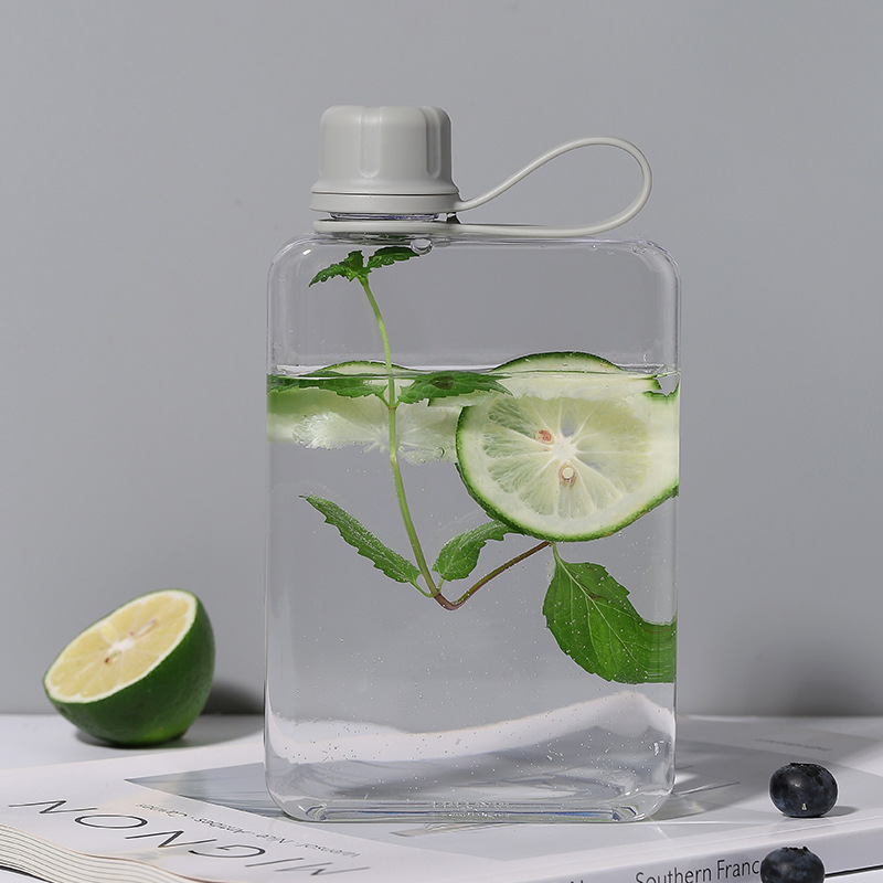 500ML Plastic Flat Water Bottle1