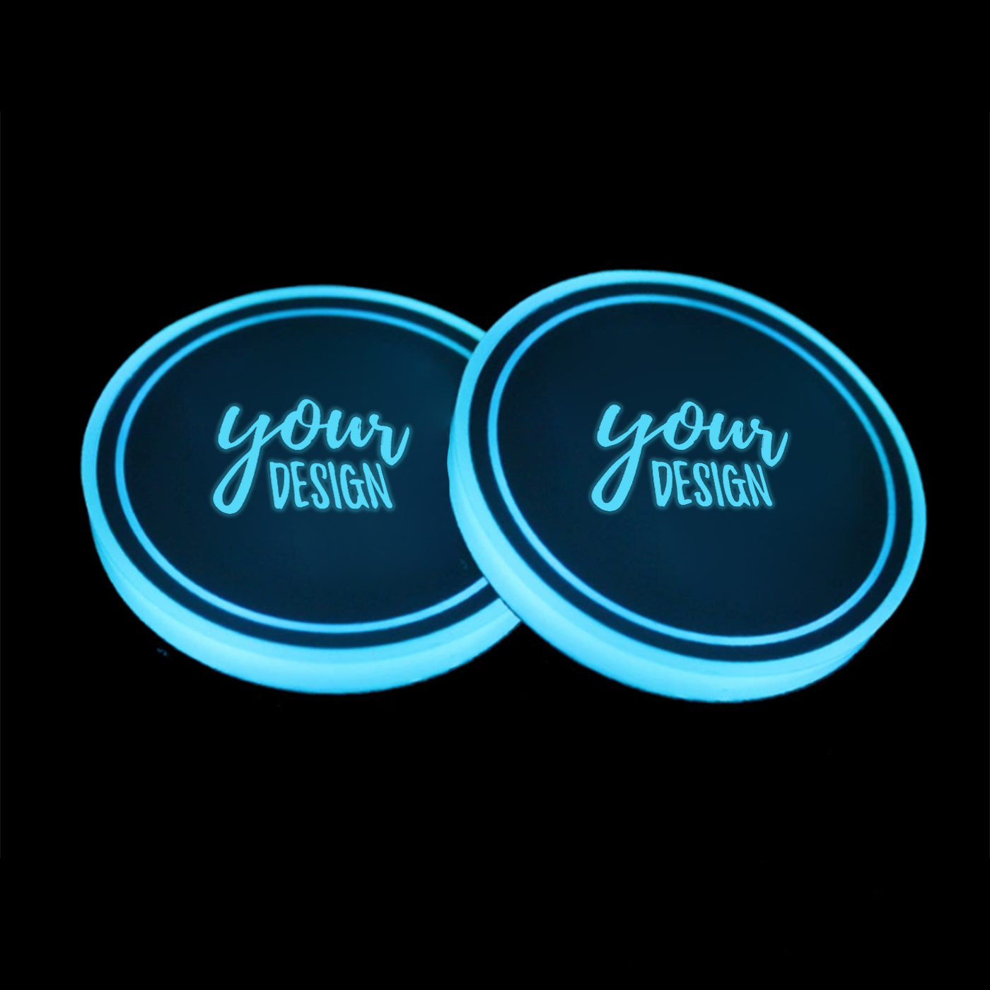 LED Waterproof Car Cup Coaster1