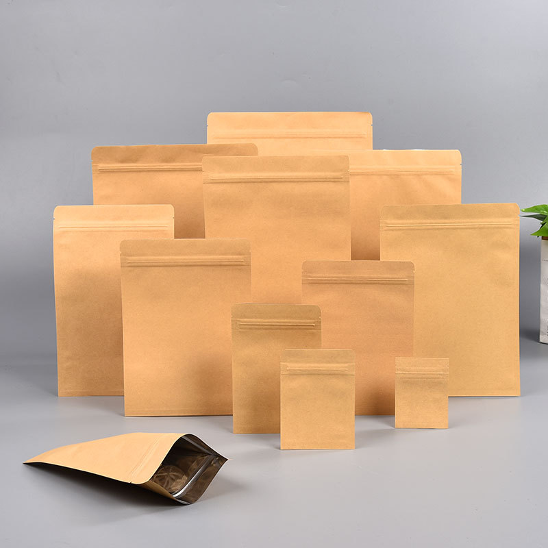 Resuable Kraft Stand Up Pouch