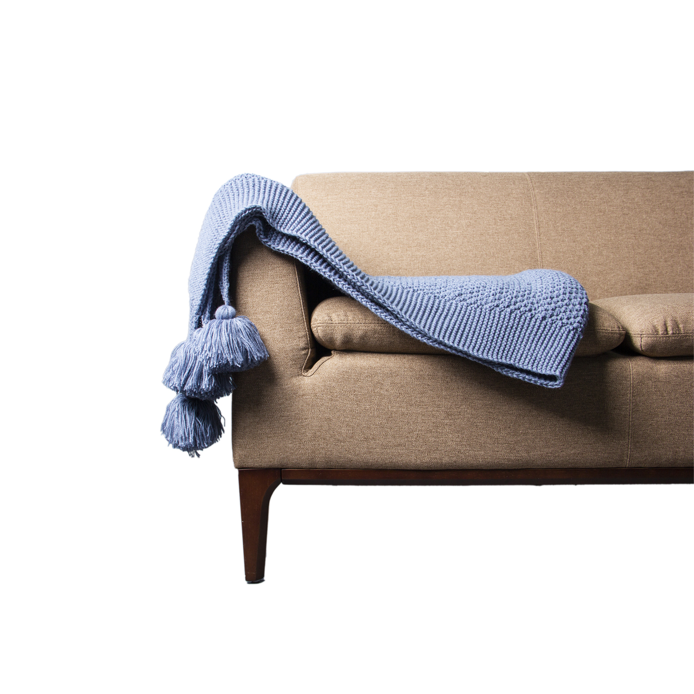 Soft Knitted Throw Blanket With Tassels1