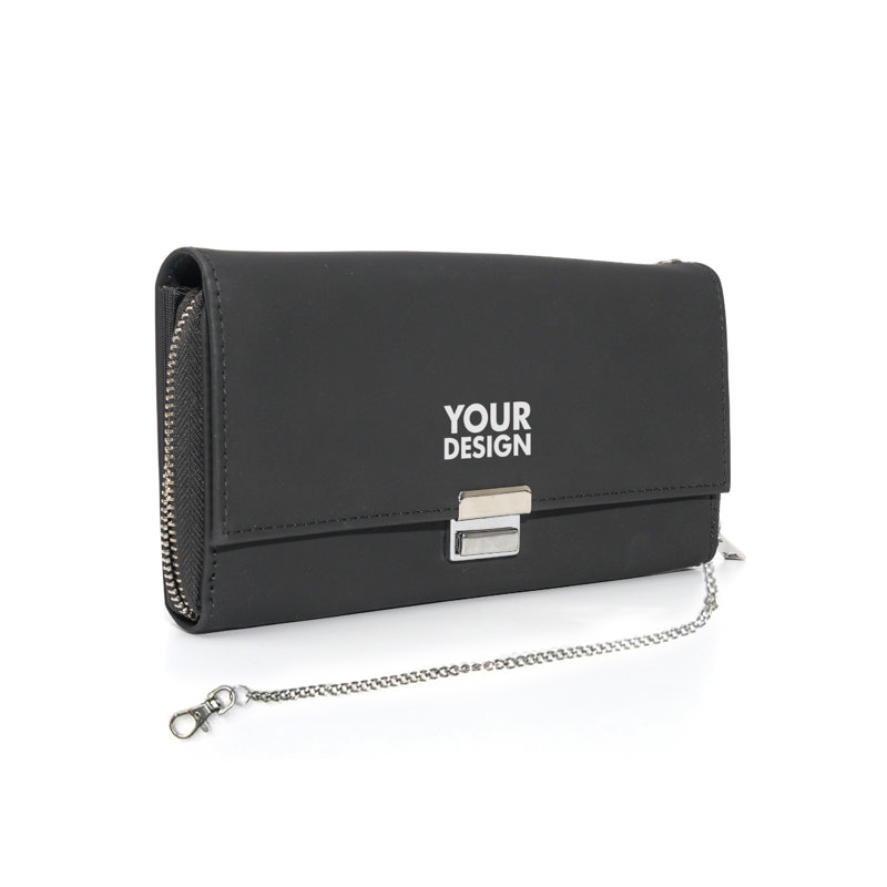 Leather Slimfold Waiter's Wallet With Chain