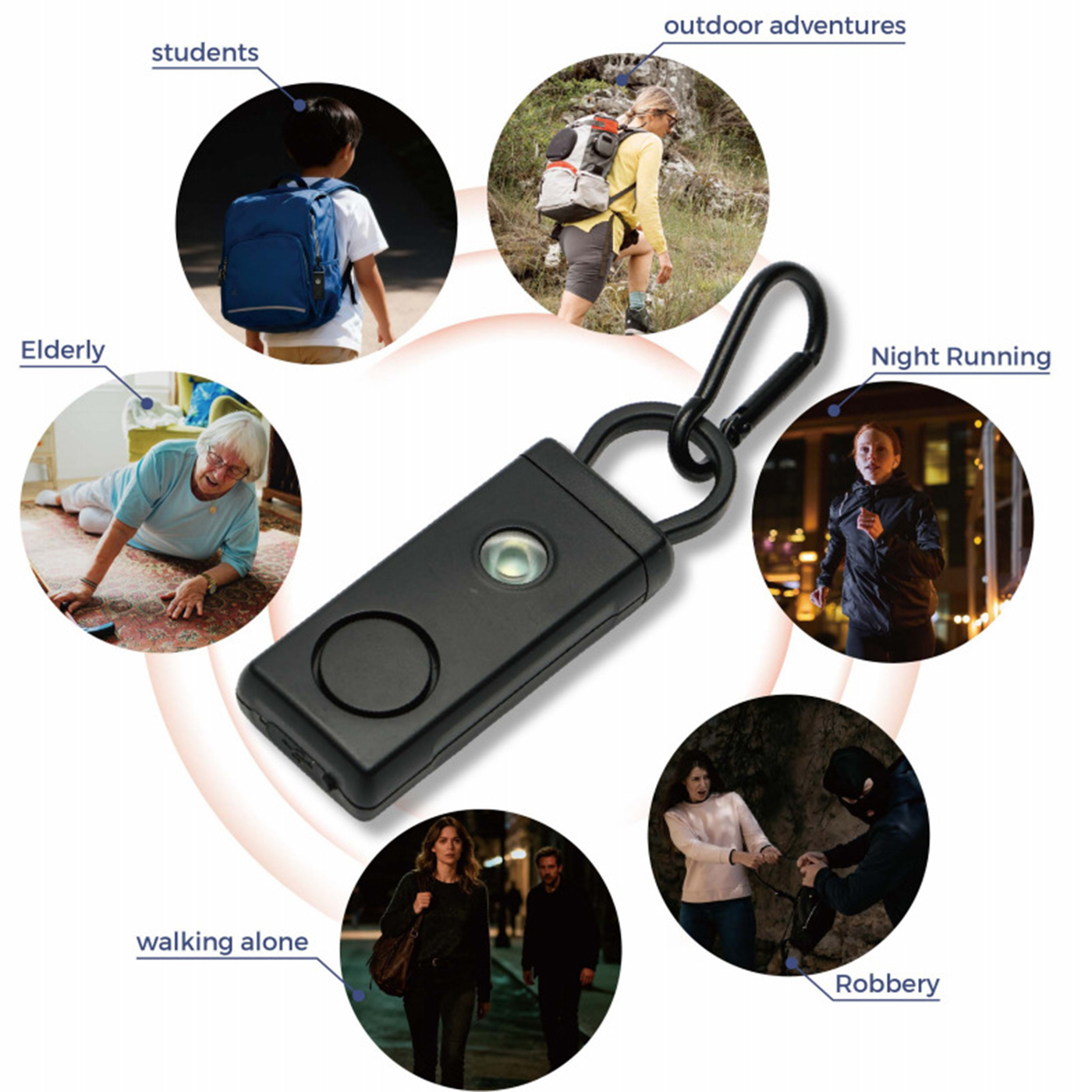 Personal Safety Alarm With Flashlight4