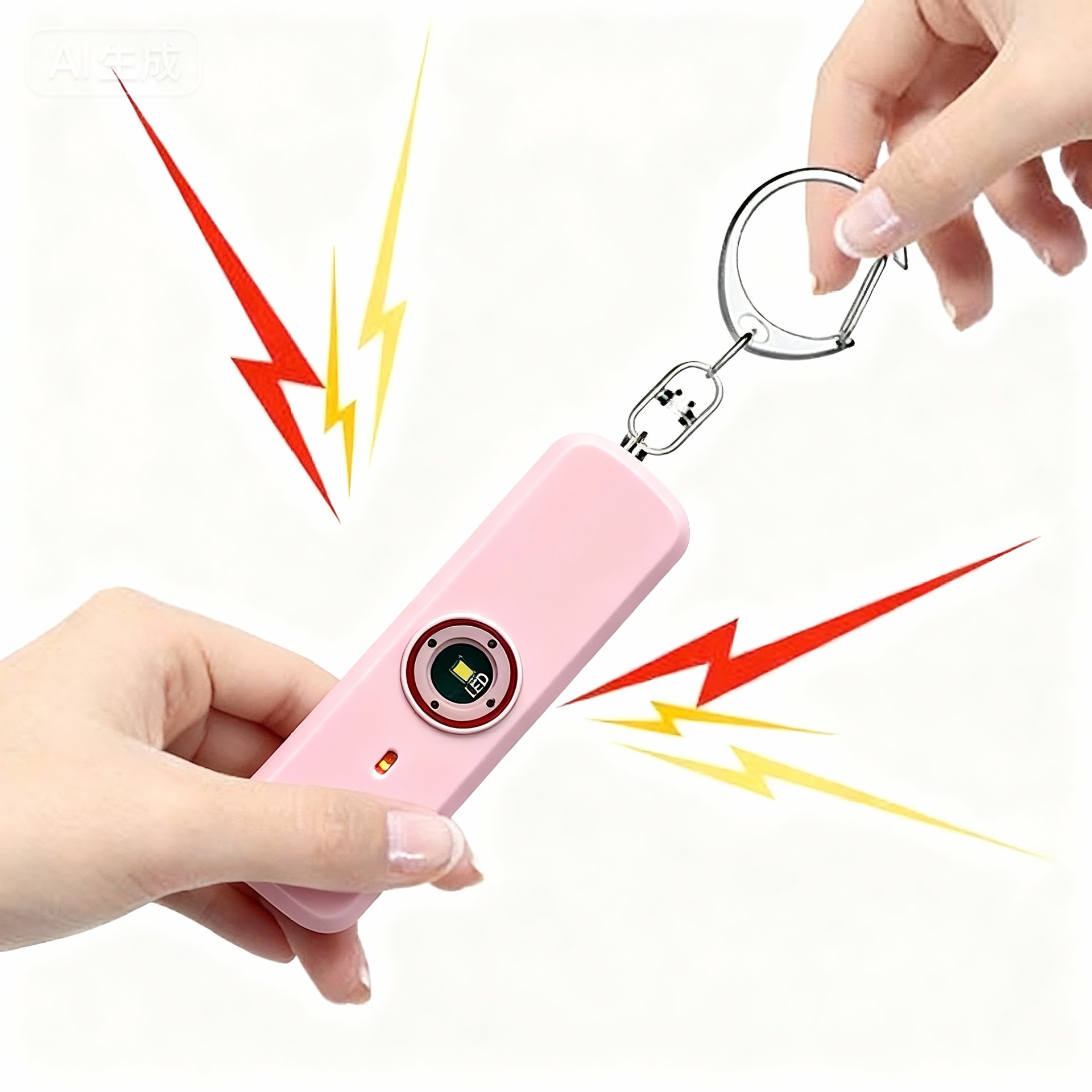 Rechargeable Personal Safety Alarm Keychain2