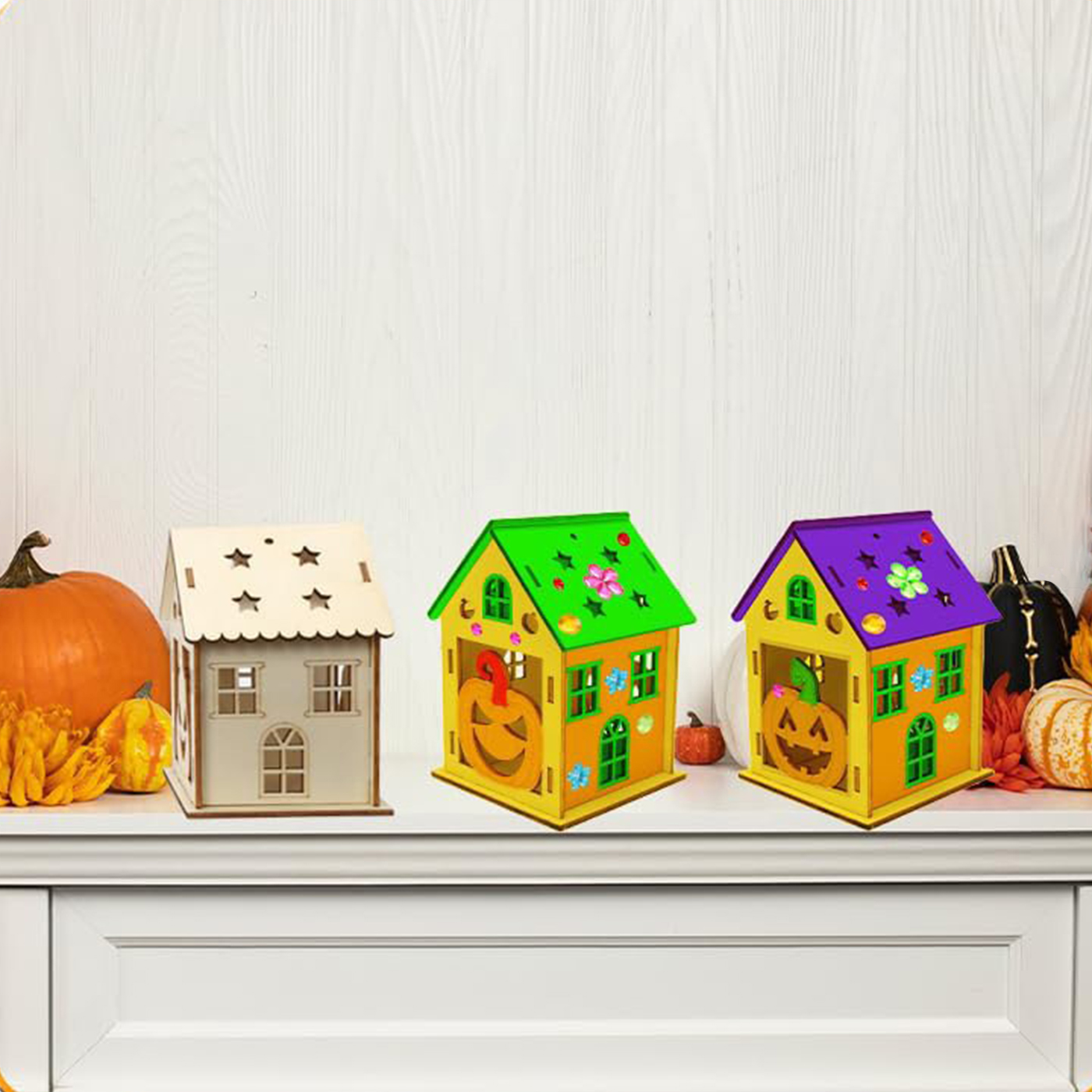 Wooden Halloween House Kit2
