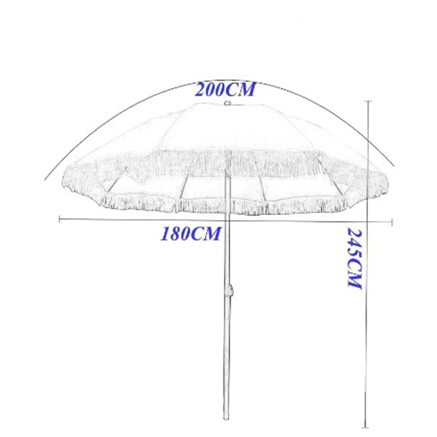 Fringe Tassel Patio Umbrella1