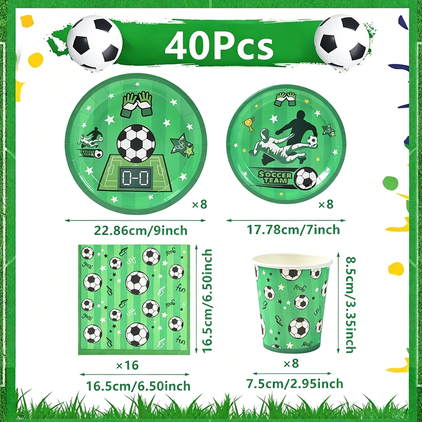 World Cup Soccer Kids Party Dinnerware Kit