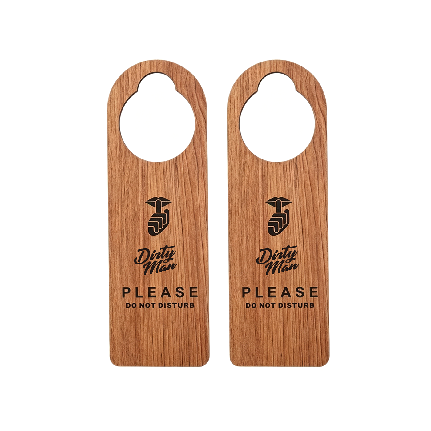 Double Sided Wooden Hotel Door Hanger