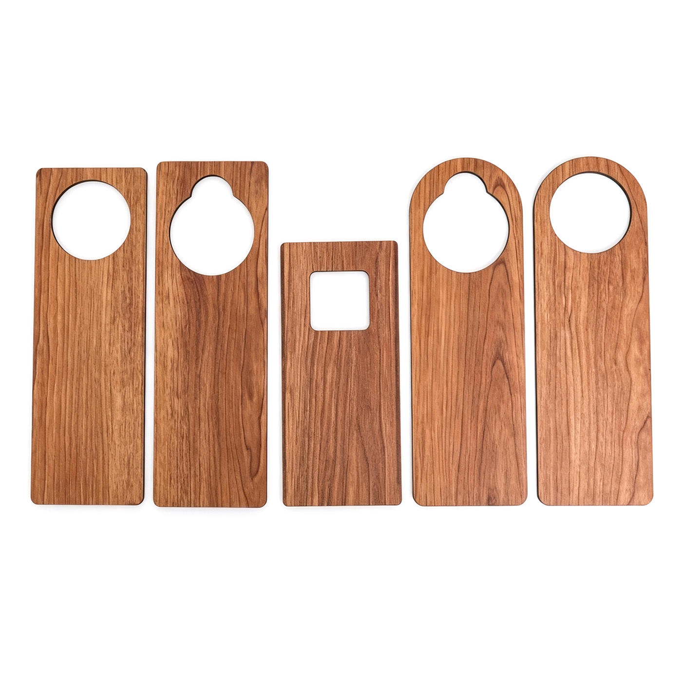 Double Sided Wooden Hotel Door Hanger1