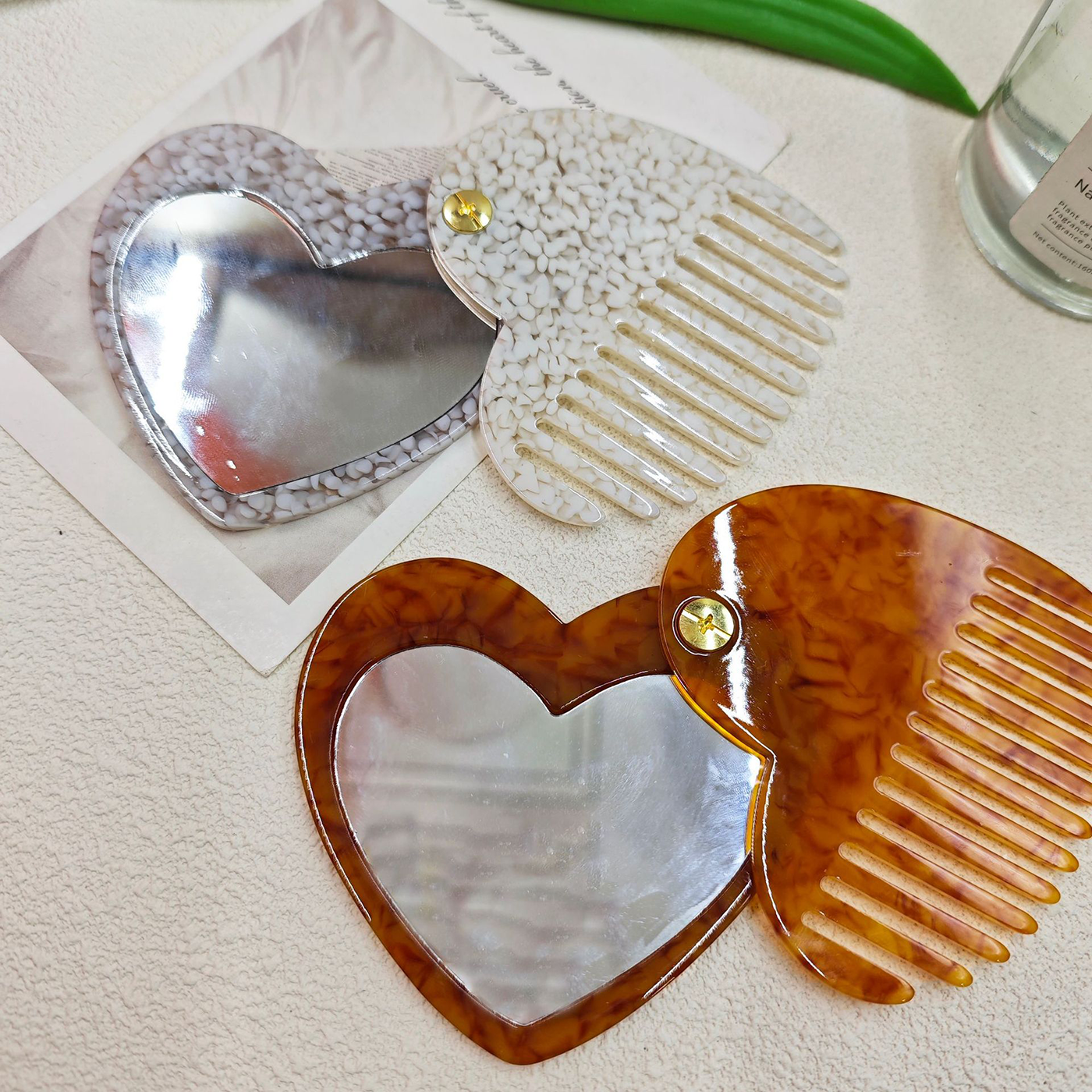 Portable Foldable Comb Mirror Set3