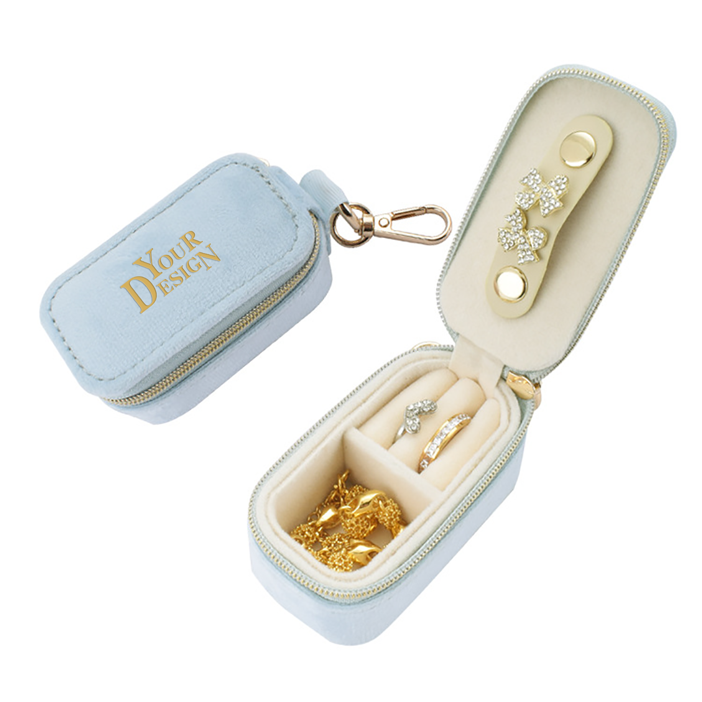 Mini Velvet Hanging Jewelry Storage Box