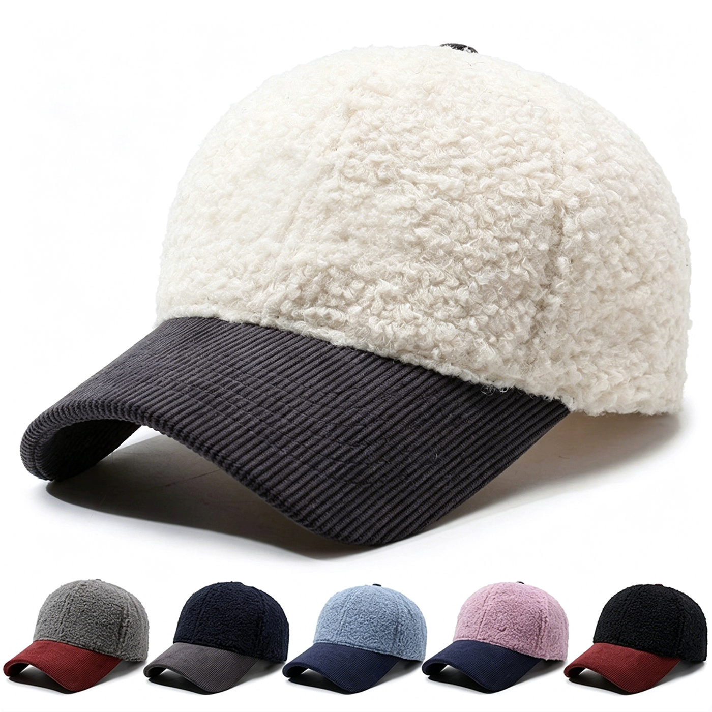 Custom Sherpa Warm Baseball Cap 