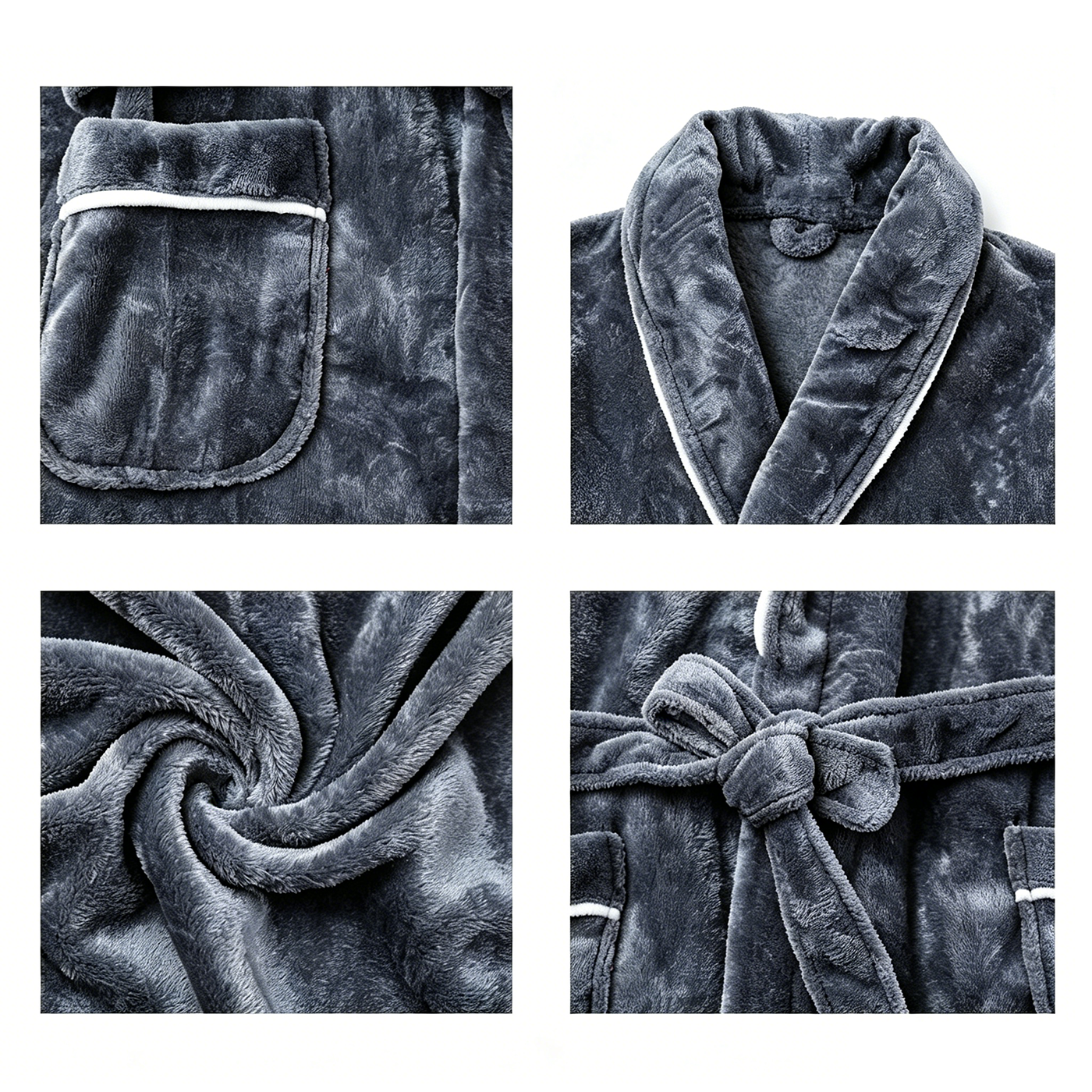 Custom Soft Flannel Bathrobe1