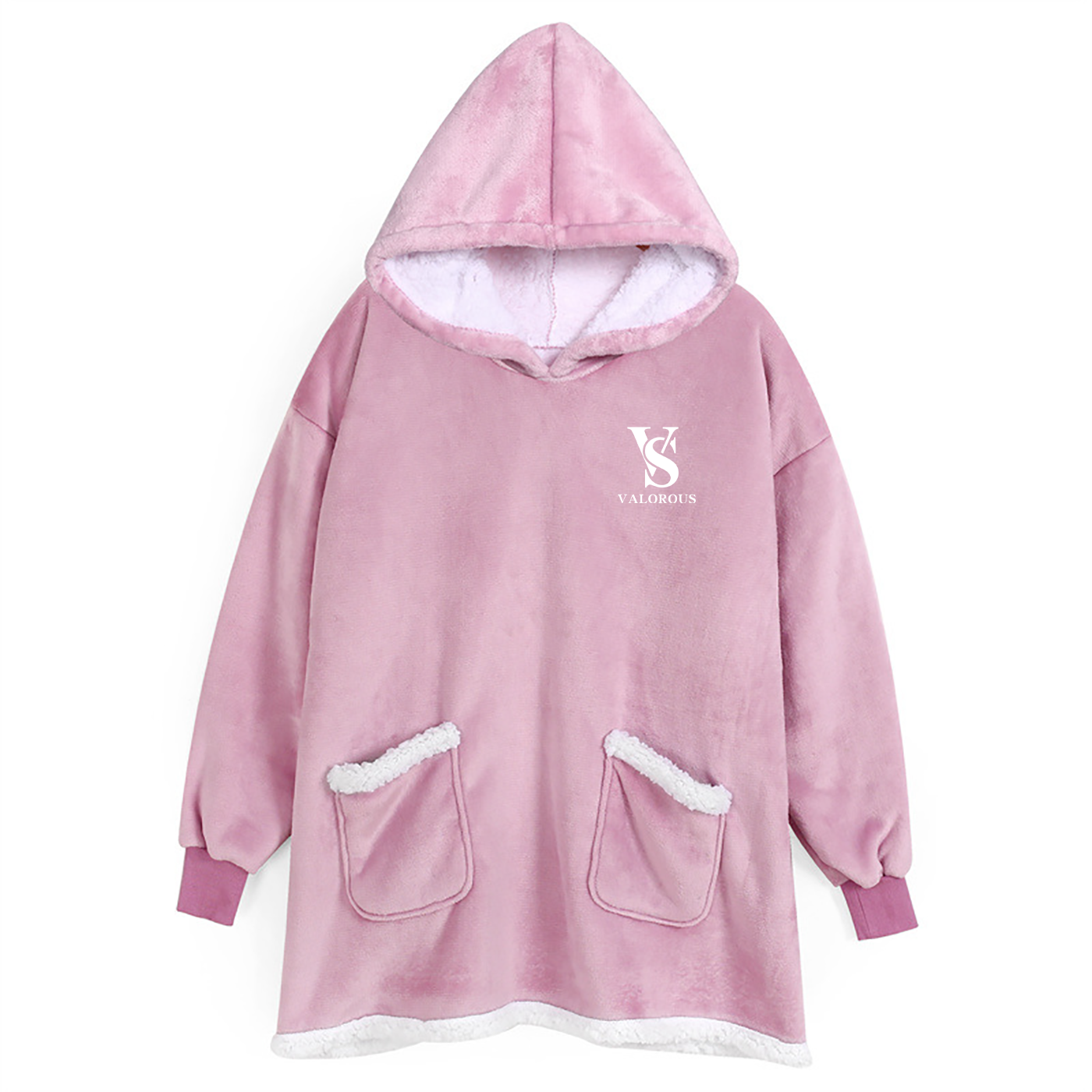 Oversized Hooded Flannel Sweatshirt Blanket1