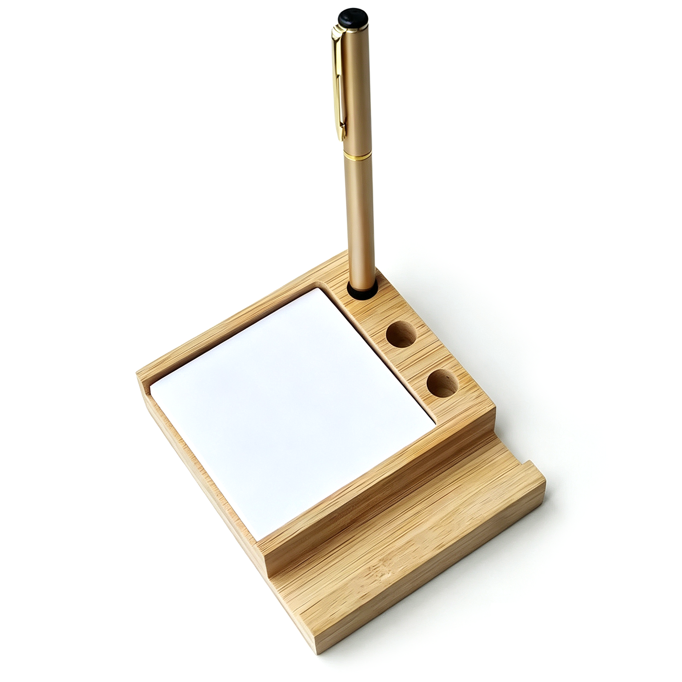 Bamboo Multi Function Desk Organizer Set1