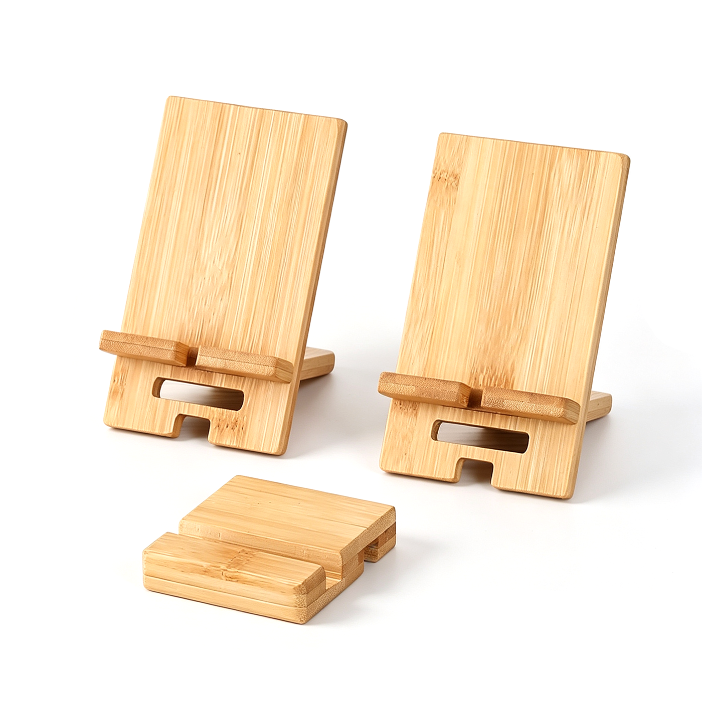 Custom Bamboo Wood Phone Stand Holder1