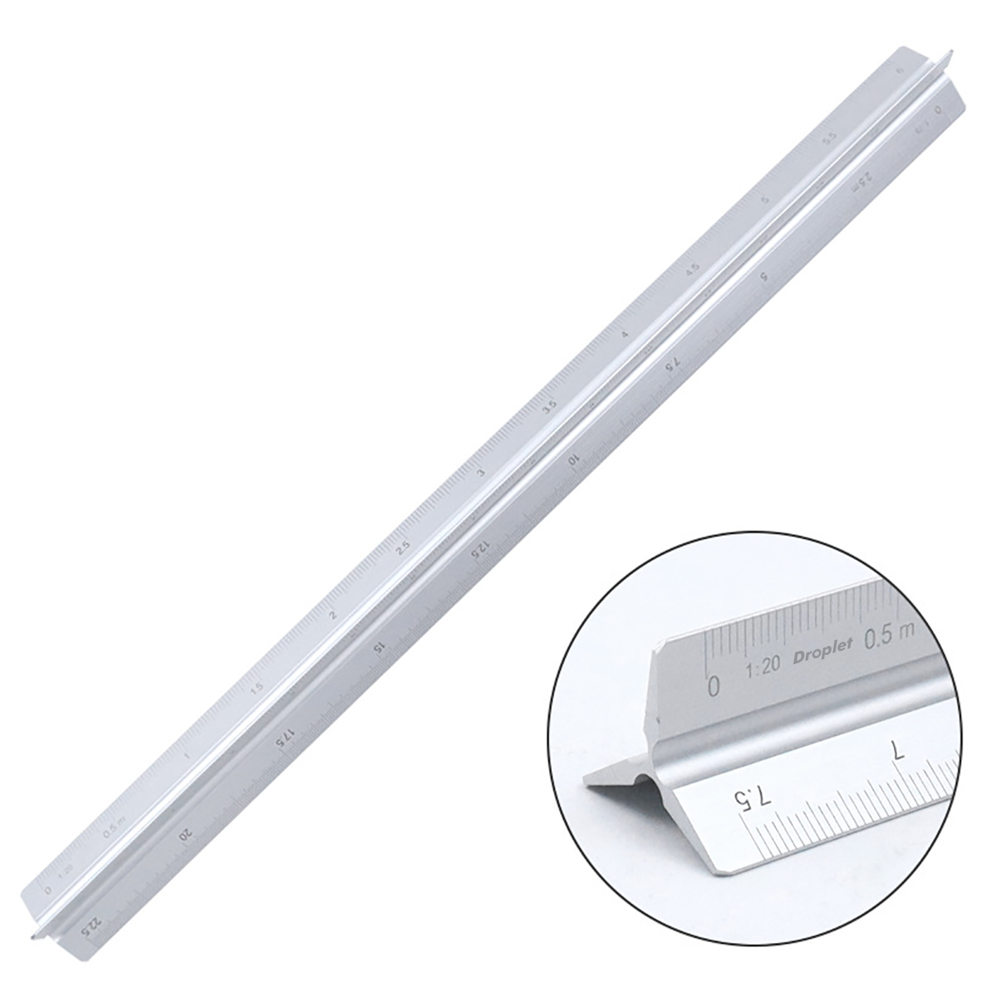 Aluminum Alloy Triangular Scale Ruler2