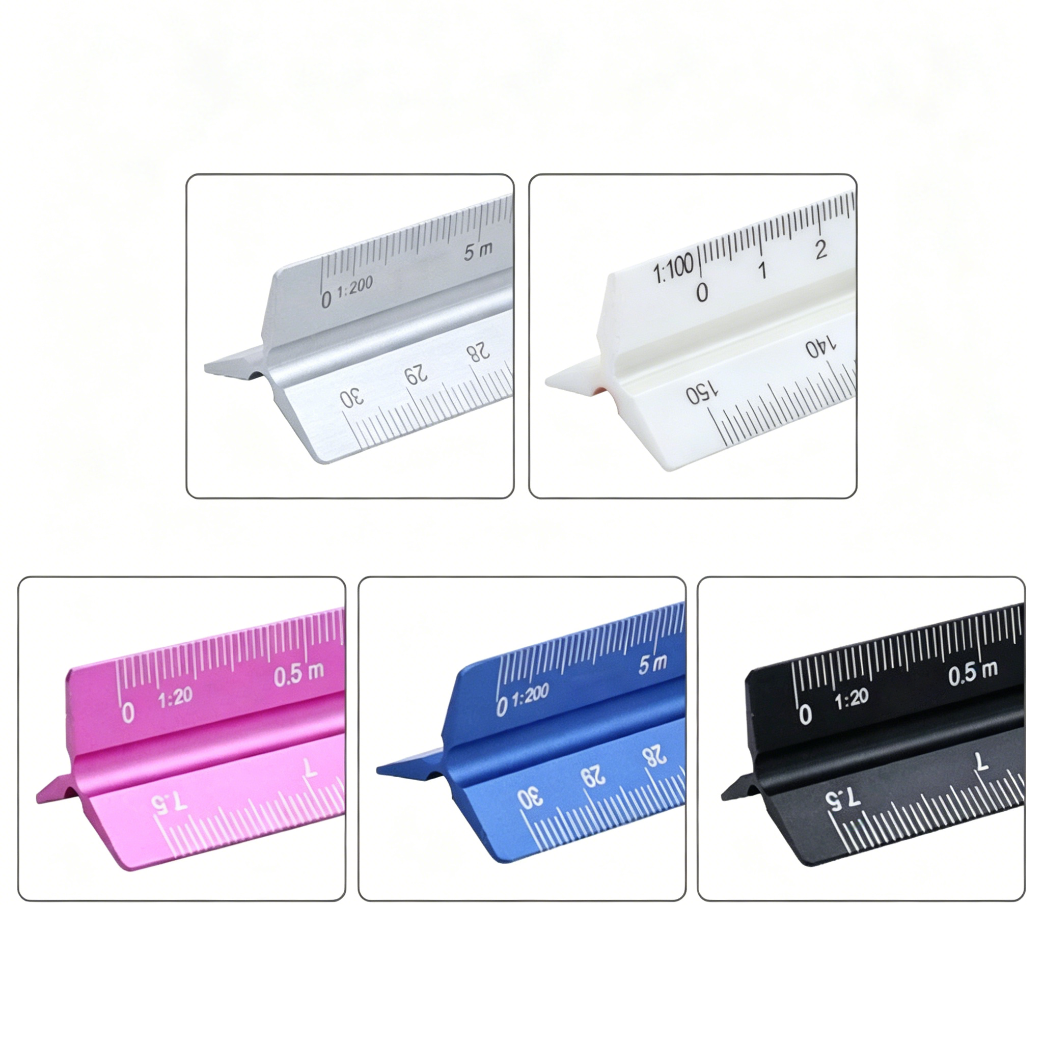 Aluminum Alloy Triangular Scale Ruler3