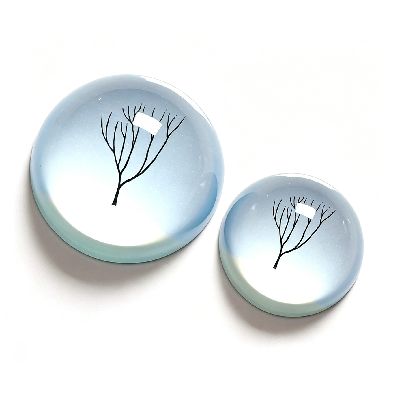 Logo Crystal Half Ball Paperweight2