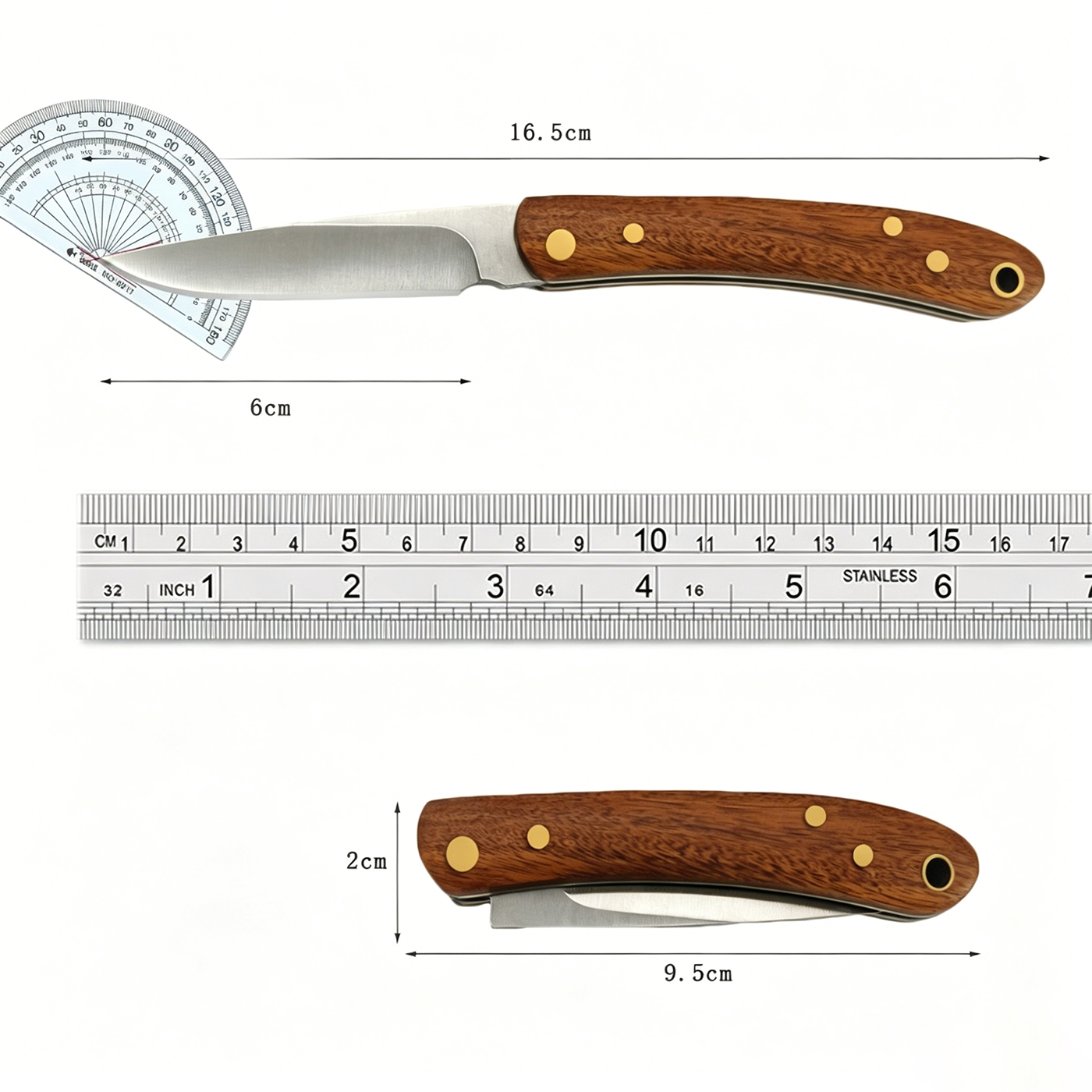  Wood Handle Folding Pocket Knife1